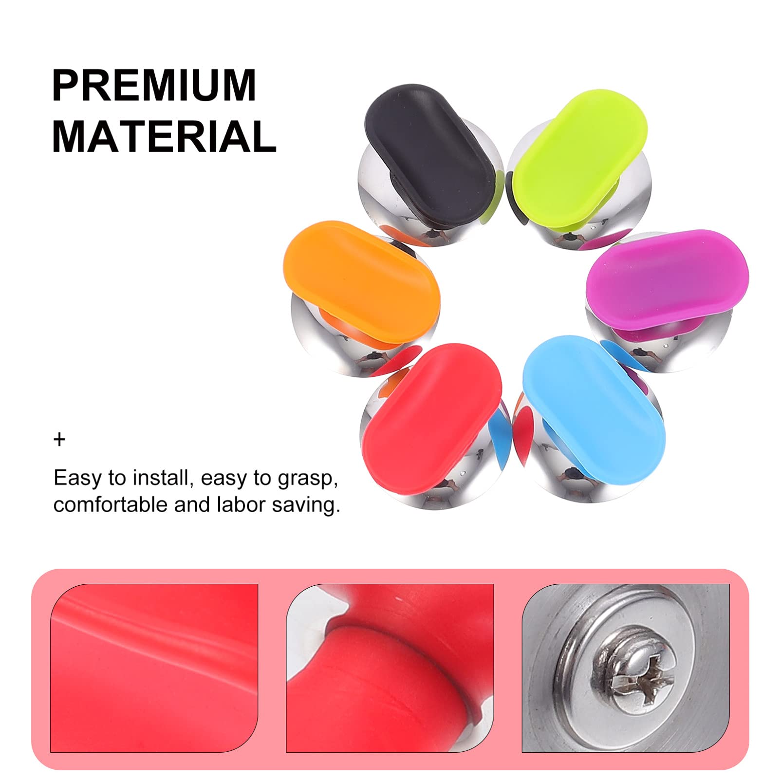 **Hemoton 6-Pack Silicone Pot Lid Handles – Heat-Resistant Replacement Knobs for Pots & Pans – Secure Grip for Cooking, Baking & Kitchen Safety**    *(Perfect for Stovetop Cooking, Oven Use & Everyday Kitchen Convenience)*