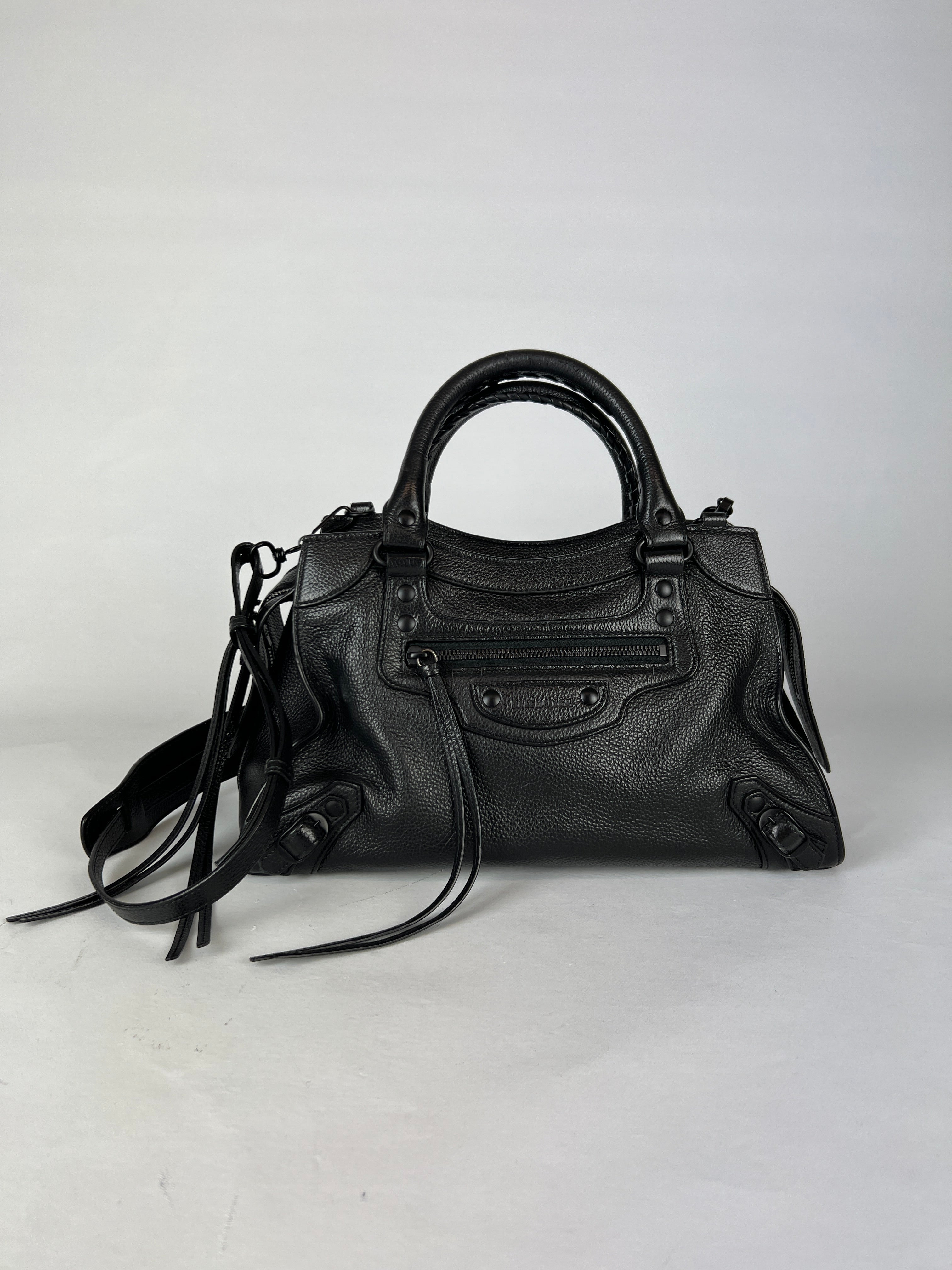 Balenciaga Neo City Black Leather Crossbody Bag for Women - Stylish & Luxurious Handbag for Daily Use, Travel, and Night Out