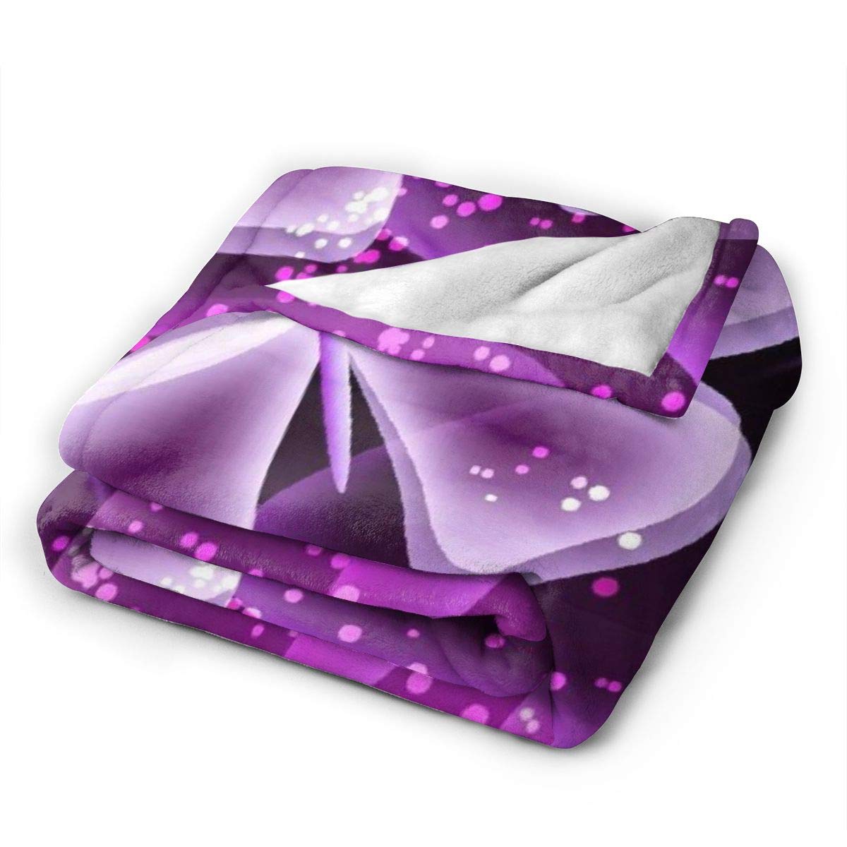 **Soft Micro Fleece Butterfly Printed Blanket - Lightweight Cozy Throw for Couch, Bed, Sofa & Chair - 50