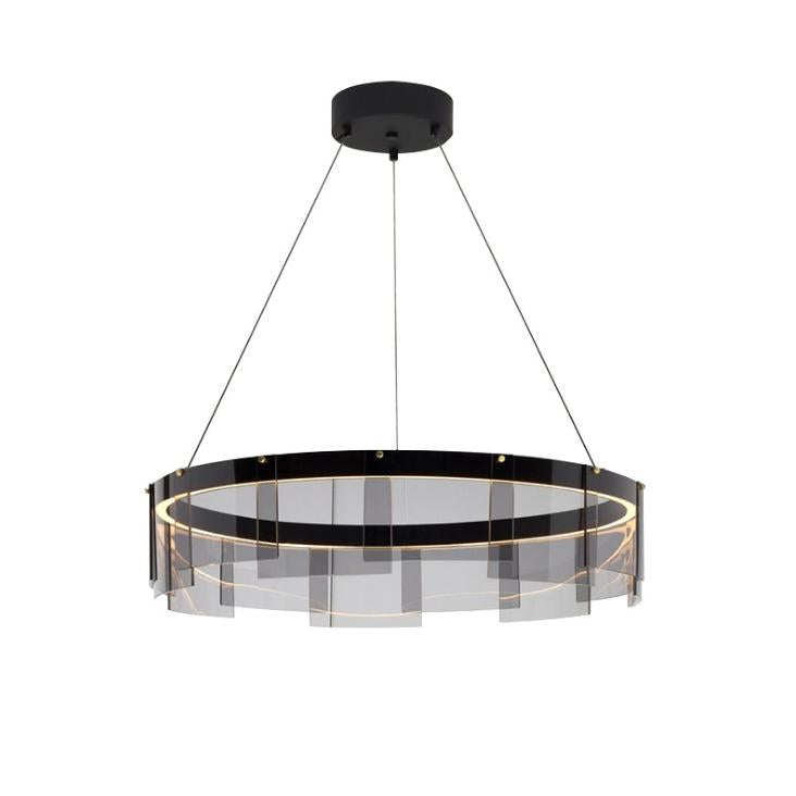 Modern LED Round Pendant Light Fixture - Energy Efficient Hanging Ceiling Lamp for Kitchen Island, Dining Room & Bedroom Lighting