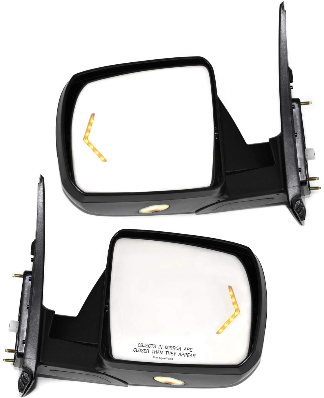 2007-2013 Toyota Tundra Power Heated Mirrors - Driver & Passenger Side with Signal Light, Memory Function, Puddle Lamp & Chrome Finish | Kool Vue Replacement Auto Parts for Winter Driving & Night Visibility