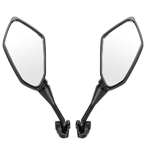 Motorcycle Rear View Mirrors - Black Side Mirrors for Racing Bikes, ATVs & Cruisers | Durable Adjustable Safety Mirrors for Enhanced Visibility | Perfect for Commuting, Touring & Off-Road Adventures