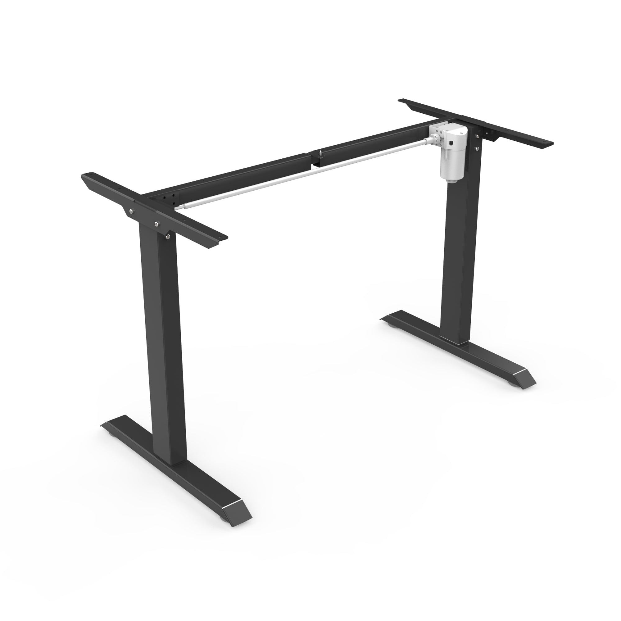 MARLO Single Workstation with Adjustable Height Lift - 1.6M Height Adjustable Standing Desk in Premium Oak & Black Finish - Perfect for Home Office, Study, and Workspace Ergonomics