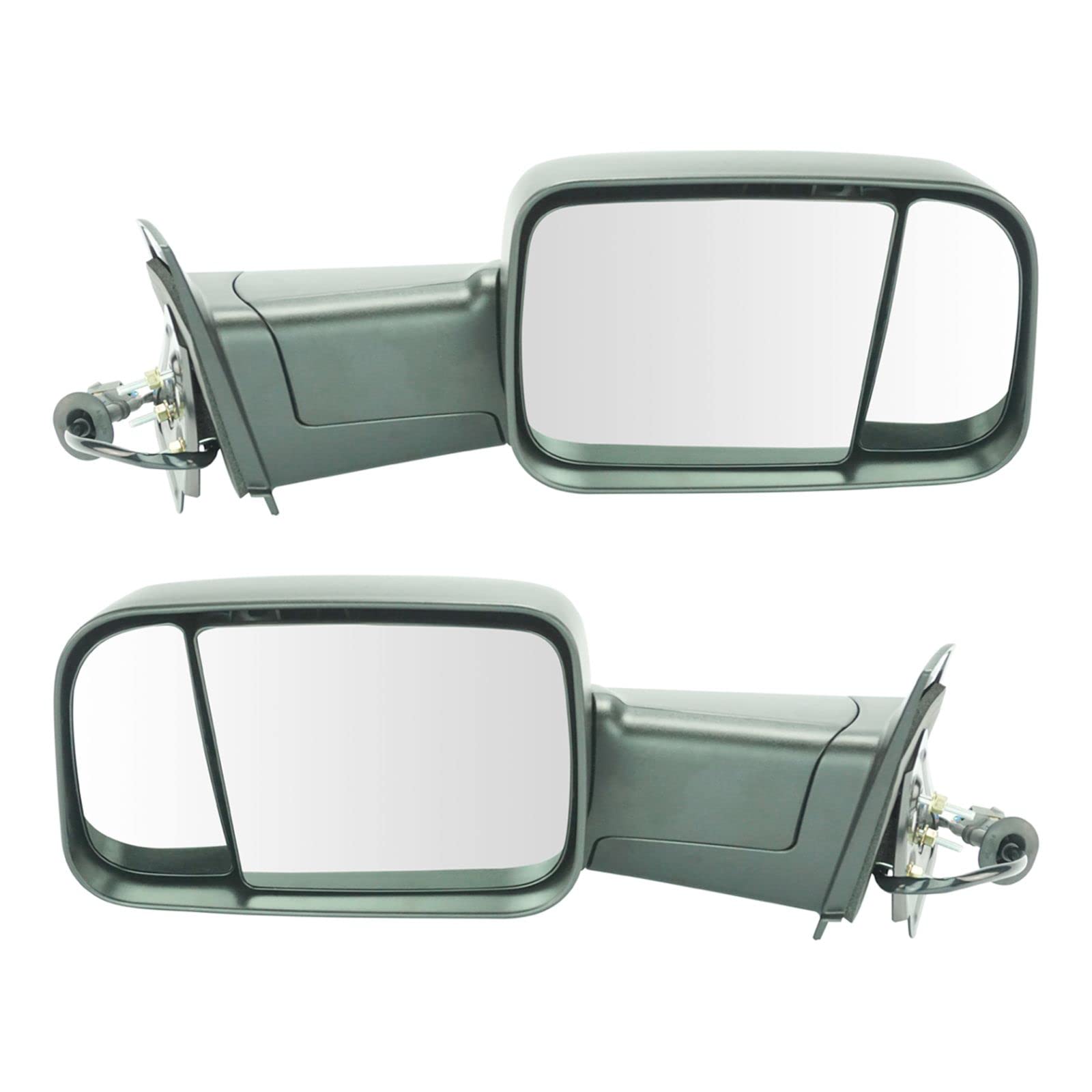 Power Folding Flip-Up Towing Mirrors - Textured Black Pair for 1994-1997 Dodge Ram Trucks | Durable Upgrade for Towing & Off-Road Adventures