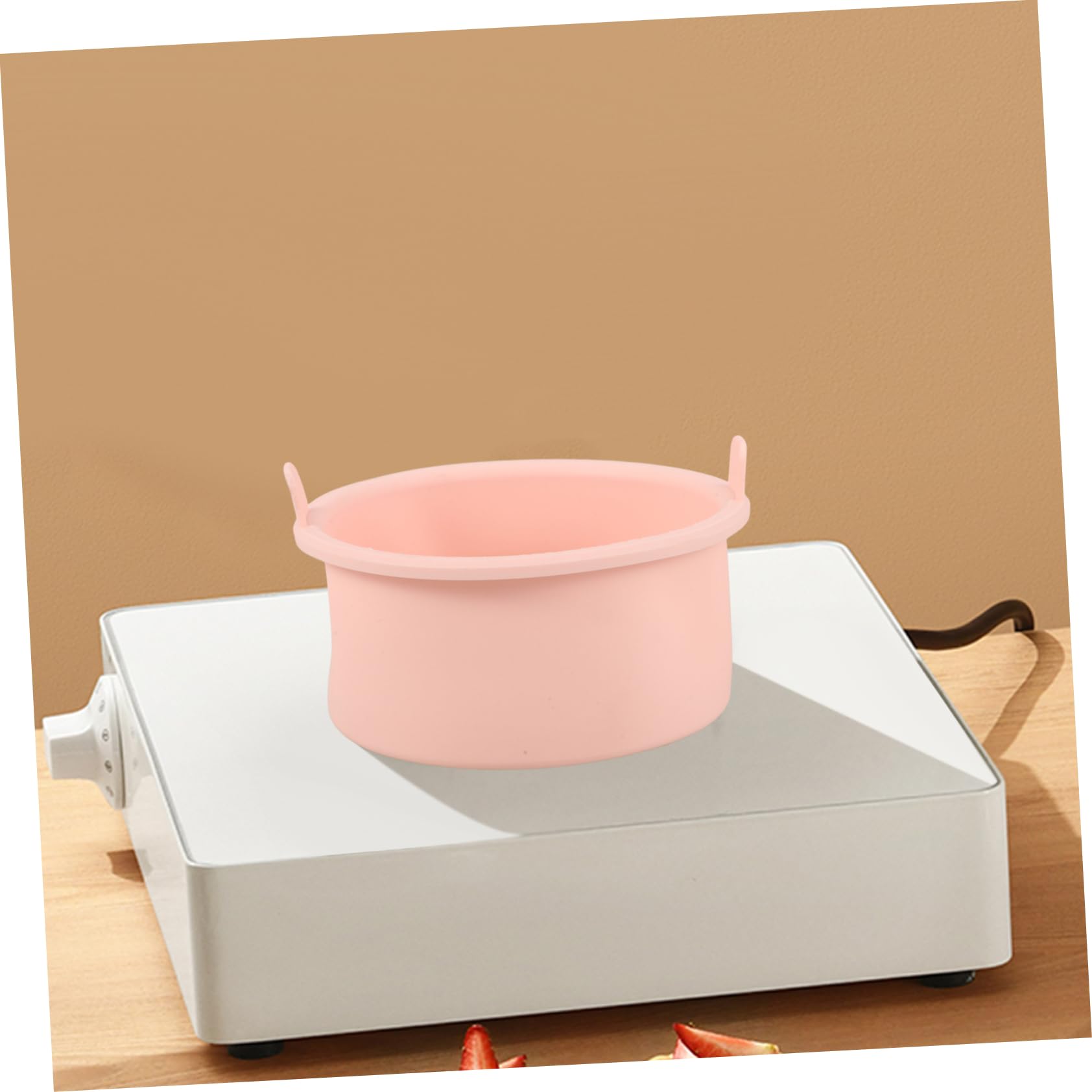 FRCOLOR Pink Silicone Wax Melting Pot - Hair Removal Wax Warmer Bowl with Heating Liner for Smooth Waxing at Home & Salon - Perfect for Eyebrows, Legs, Bikini Line & Facial Hair Removal