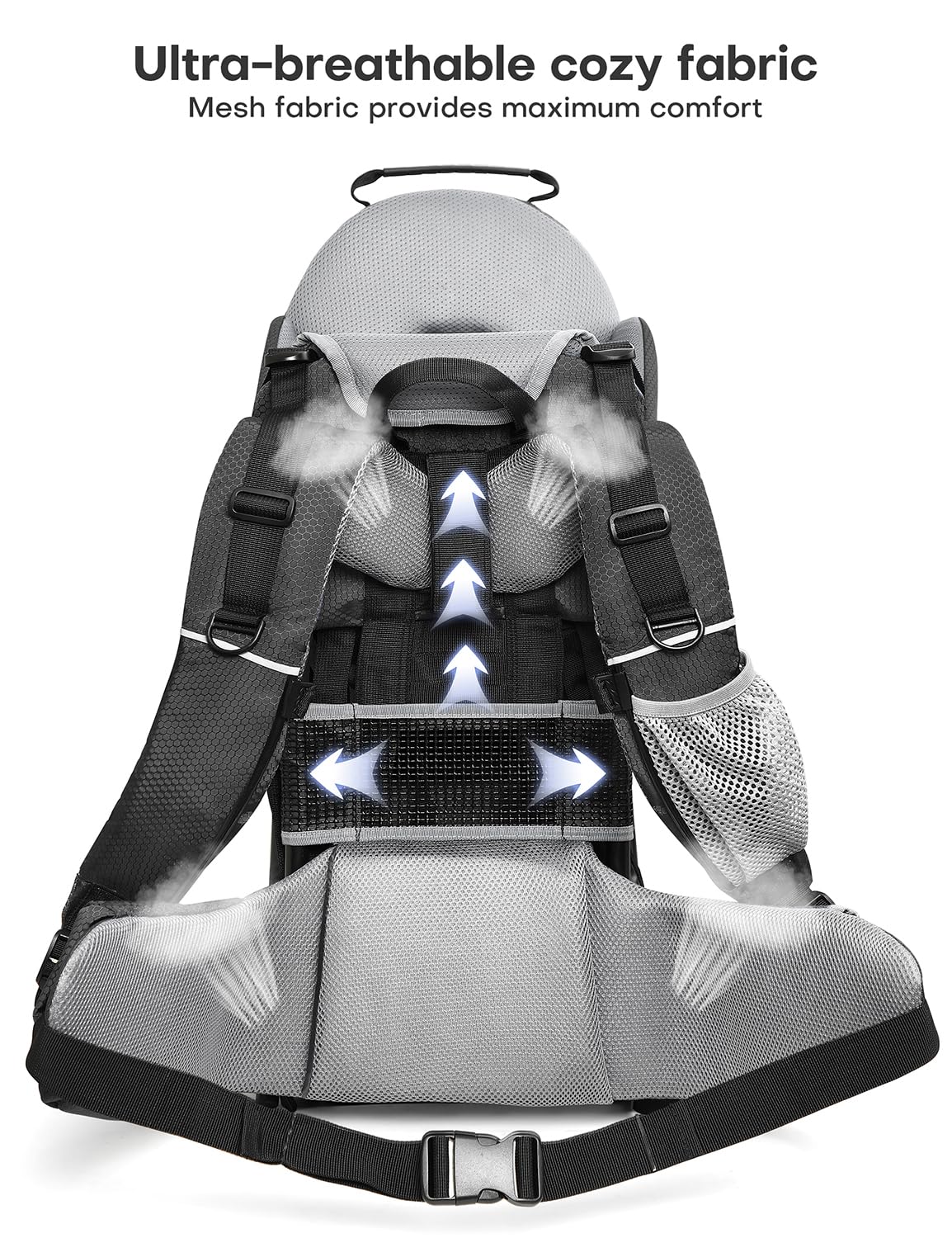 Besrey Baby Backpack Carrier - Ergonomic Toddler Hiking Carrier, Adjustable & Comfortable Child Carrier for Outdoor Adventures (Black) - Perfect for Hiking, Traveling, and Daily Walks with Your Little One
