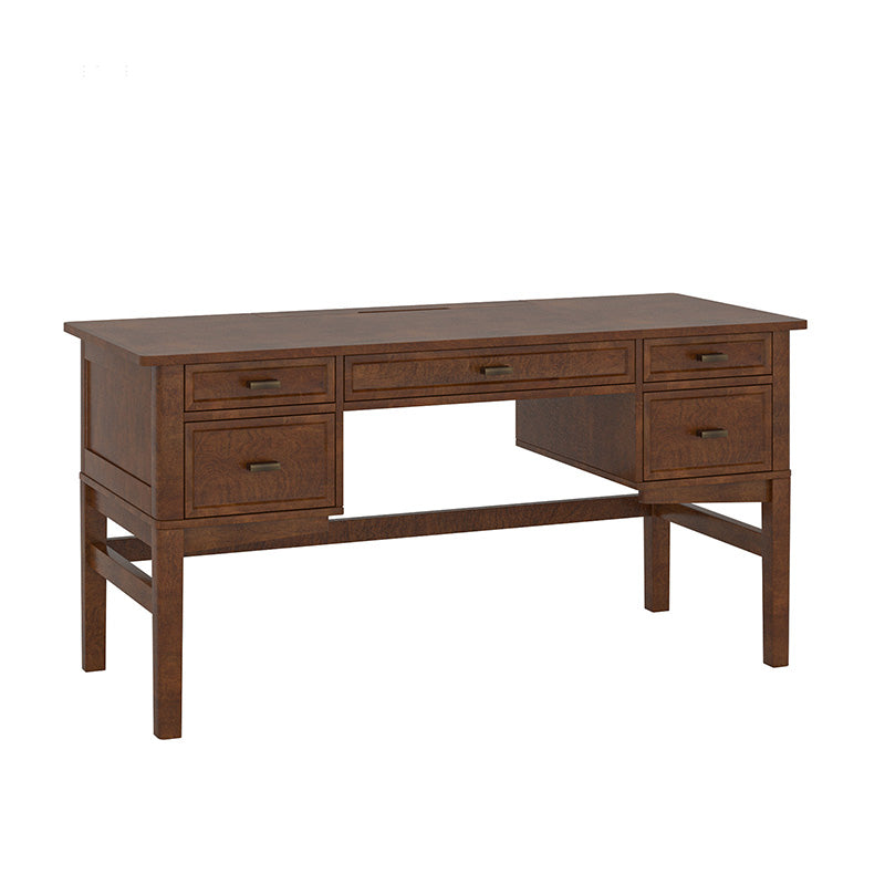 Raquel Modern Transitional Office Desk with Cable Management Hole - Stylish Home Office Desk for Remote Work & Study