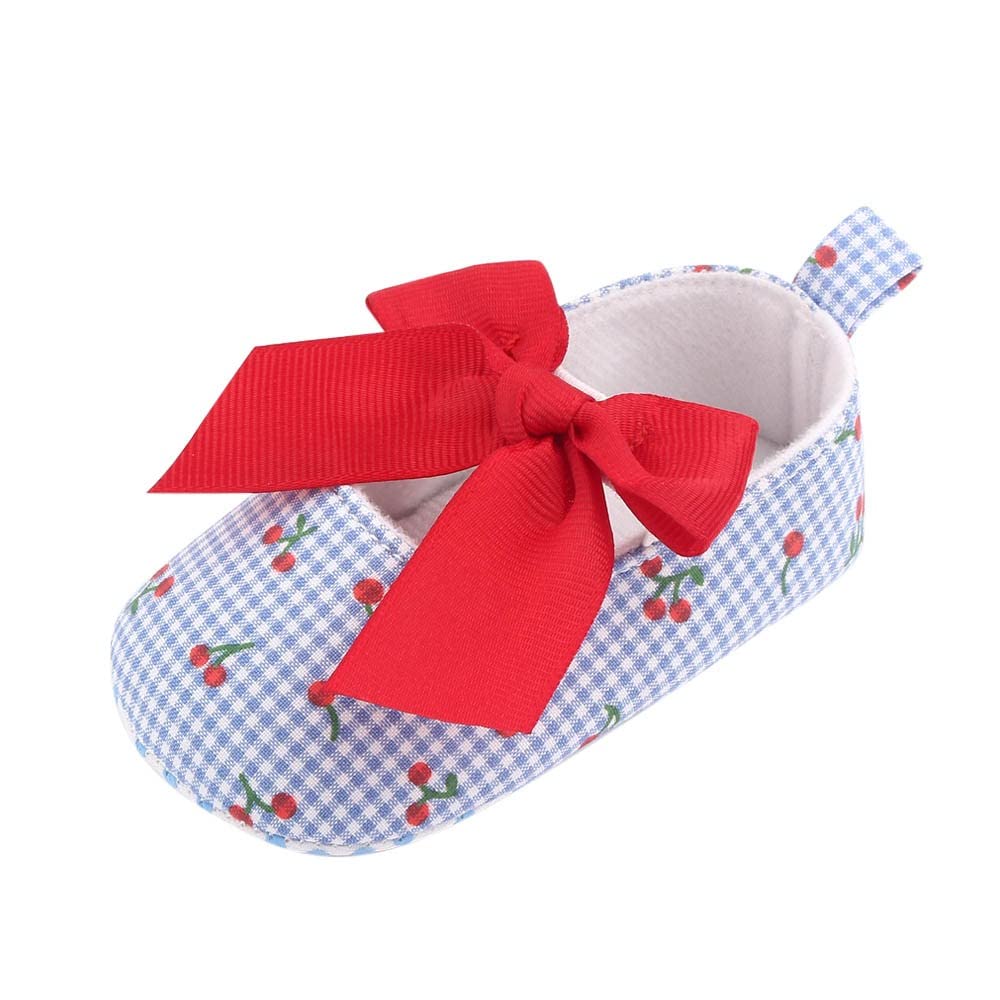Gaoqi Baby Shoes for Toddlers - Soft Sole Cute Bow Plaid Fruit Print Infant Shoes for Girls & Boys | Perfect for First Walkers, Playtime & Special Occasions