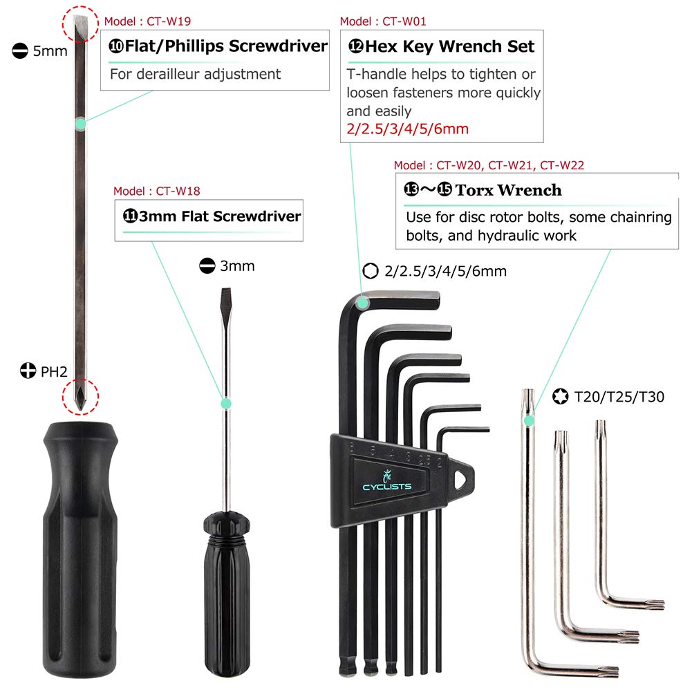 23-Piece Bike Tool Kit - Professional Bicycle Repair Tool Set for Mountain & Road Bikes with Storage Case - Perfect for Home Mechanics & Cycling Enthusiasts