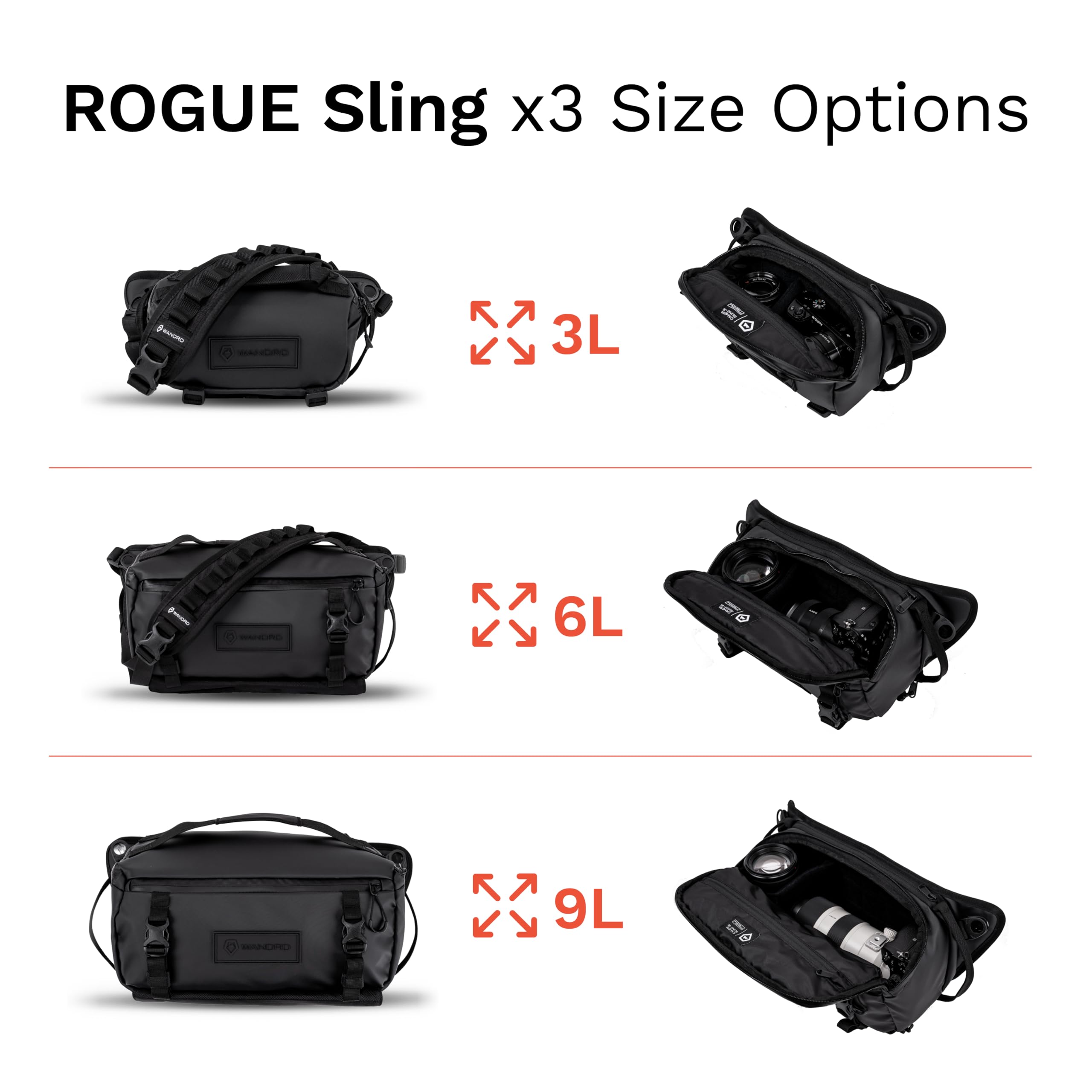 WANDRD ROGUE 6L Sling Camera Bag - Waterproof Crossbody Bag & DSLR Camera Case for Photographers, Travel & Hiking (Aegean Blue) - Perfect for Outdoor Adventures, Urban Commuting & Daily Photography Gear Storage