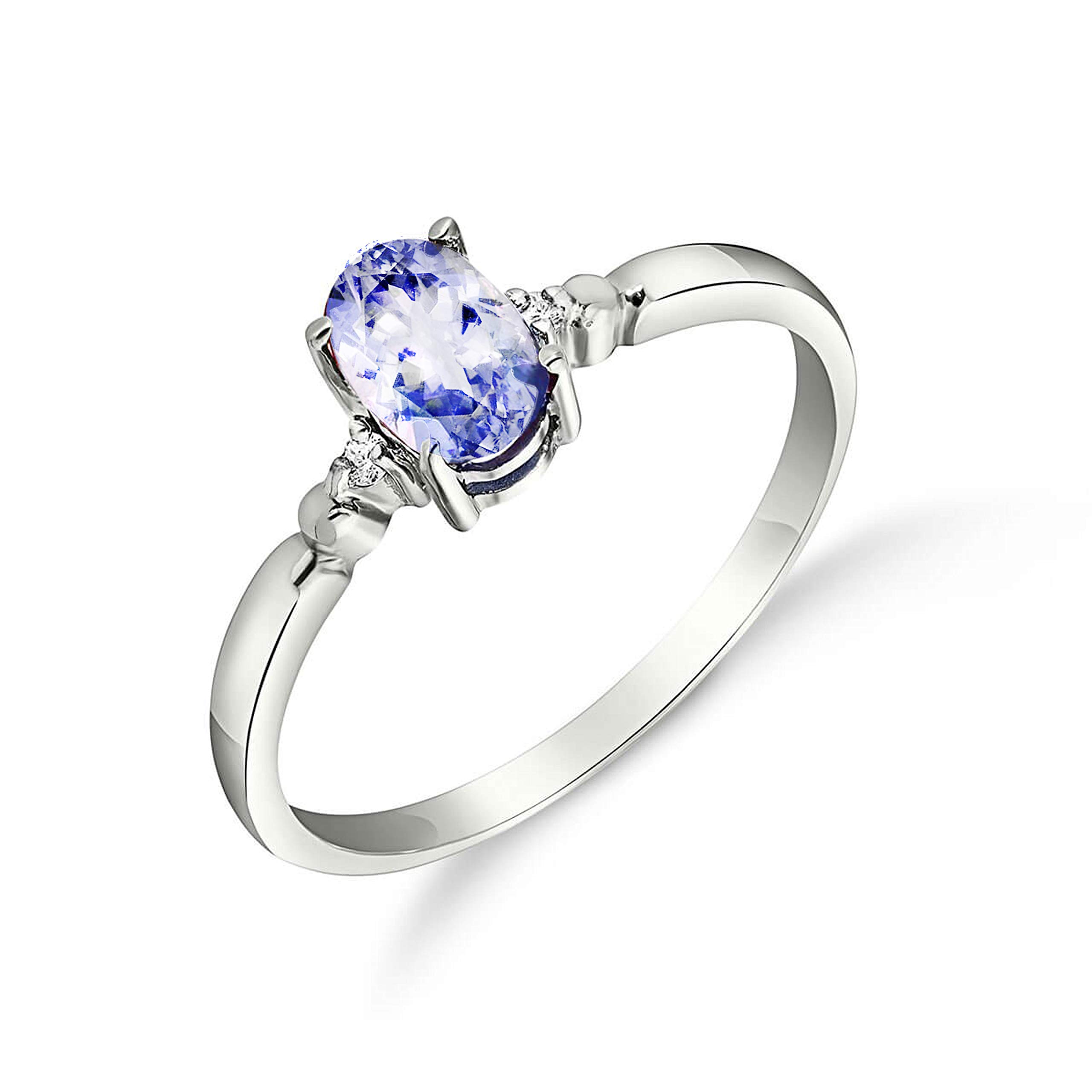 14K Yellow, White & Rose Gold Ring with Natural Diamonds & Tanzanite - Elegant Galaxy Gold GG Jewelry for Women | Perfect for Weddings, Anniversaries & Special Occasions