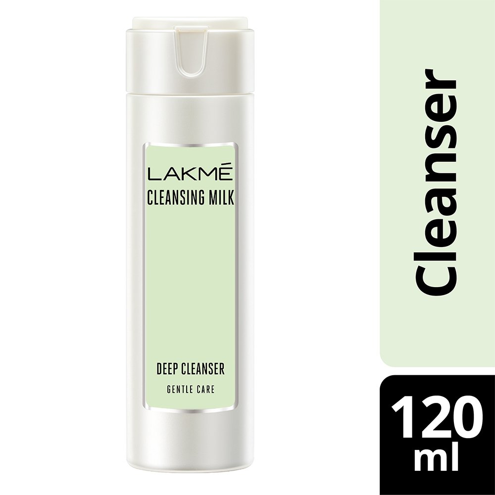 LAKMÉ Gentle & Soft Deep Pore Cleansing Milk - 60ml & 120ml - Oil-Free Face Wash for Sensitive Skin - Daily Deep Cleansing & Makeup Removal - Perfect for Morning & Night Skincare Routine
