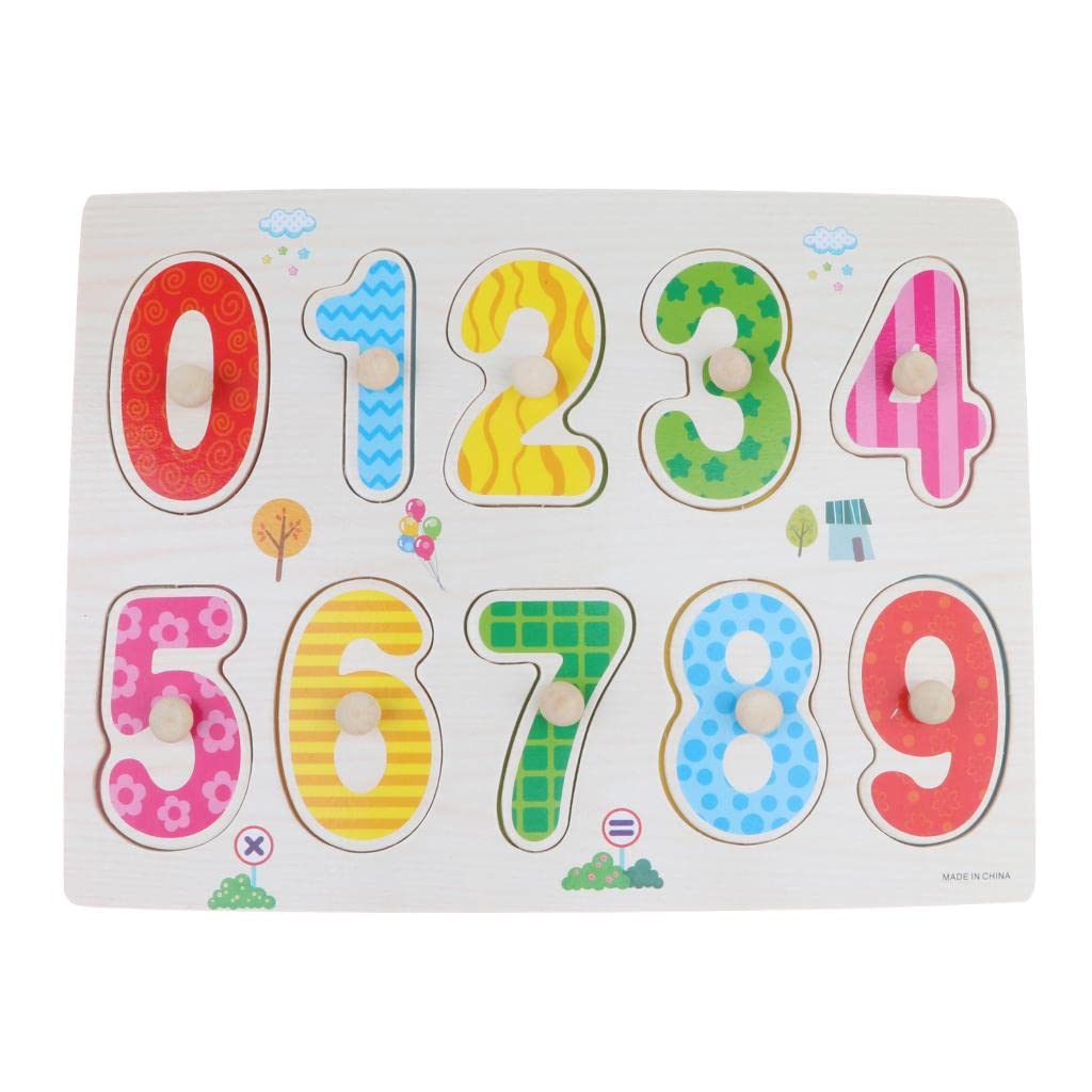 Enakshi Creations Wooden Peg Jigsaw Puzzle - Educational Number Learning Toy for Toddlers & Preschool Kids | Safe & Durable Wooden Baby Gift | Perfect for Early Childhood Development & Montessori Learning