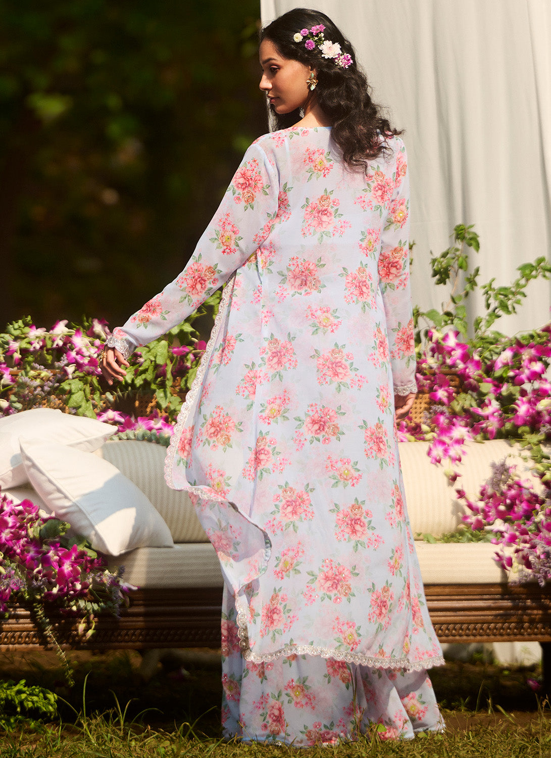 Elegant Grey Floral Embroidered Women's Pant Suit with Matching Jacket - Perfect for Office Wear, Business Meetings & Formal Occasions