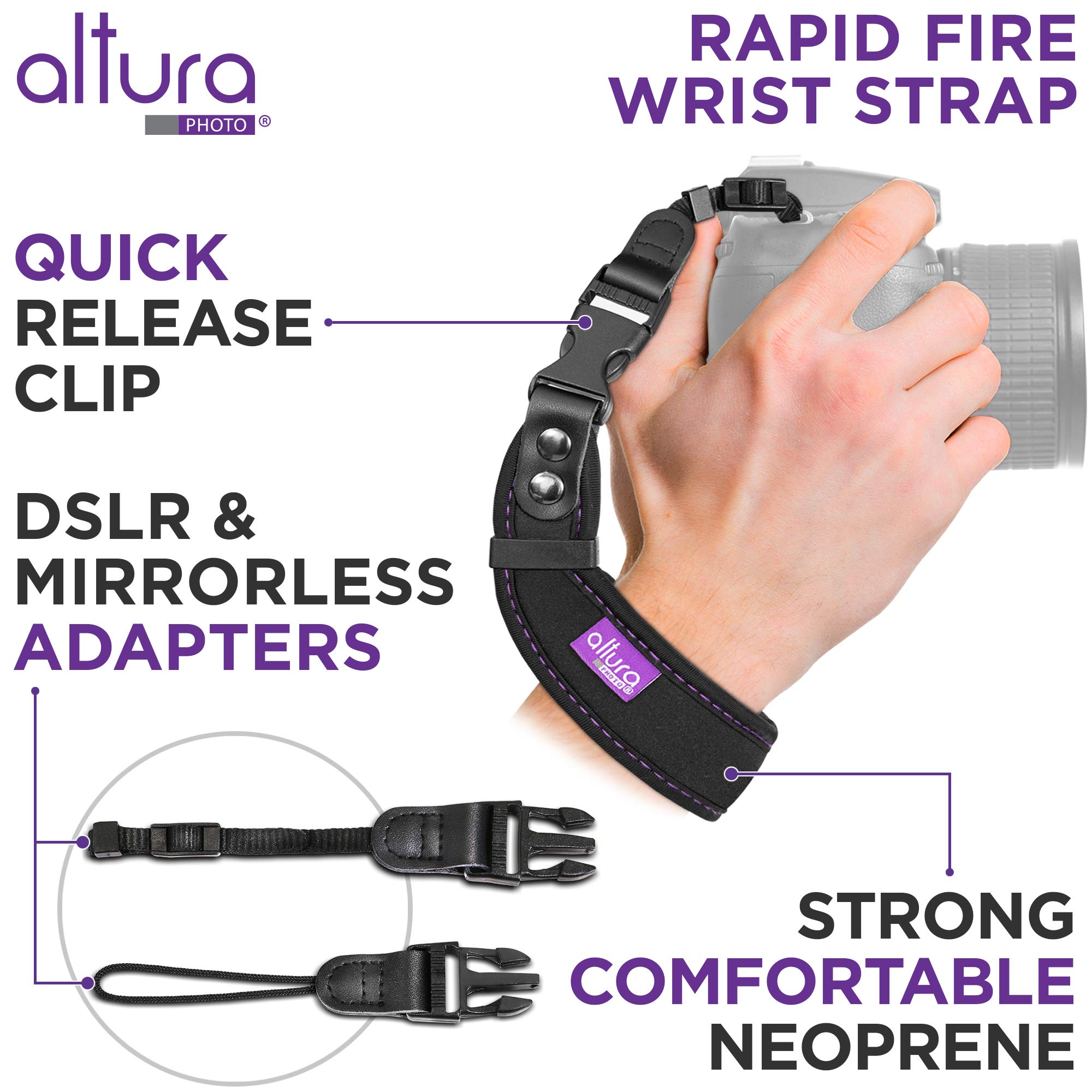 Altura Photo Camera Accessories Bundle for Canon Nikon Sony DSLR & Mirrorless Cameras - Professional Photography Kit with Small Tripod, Wrist Strap & Lens Cleaning Set - Perfect for Travel, Vlogging & Outdoor Shooting