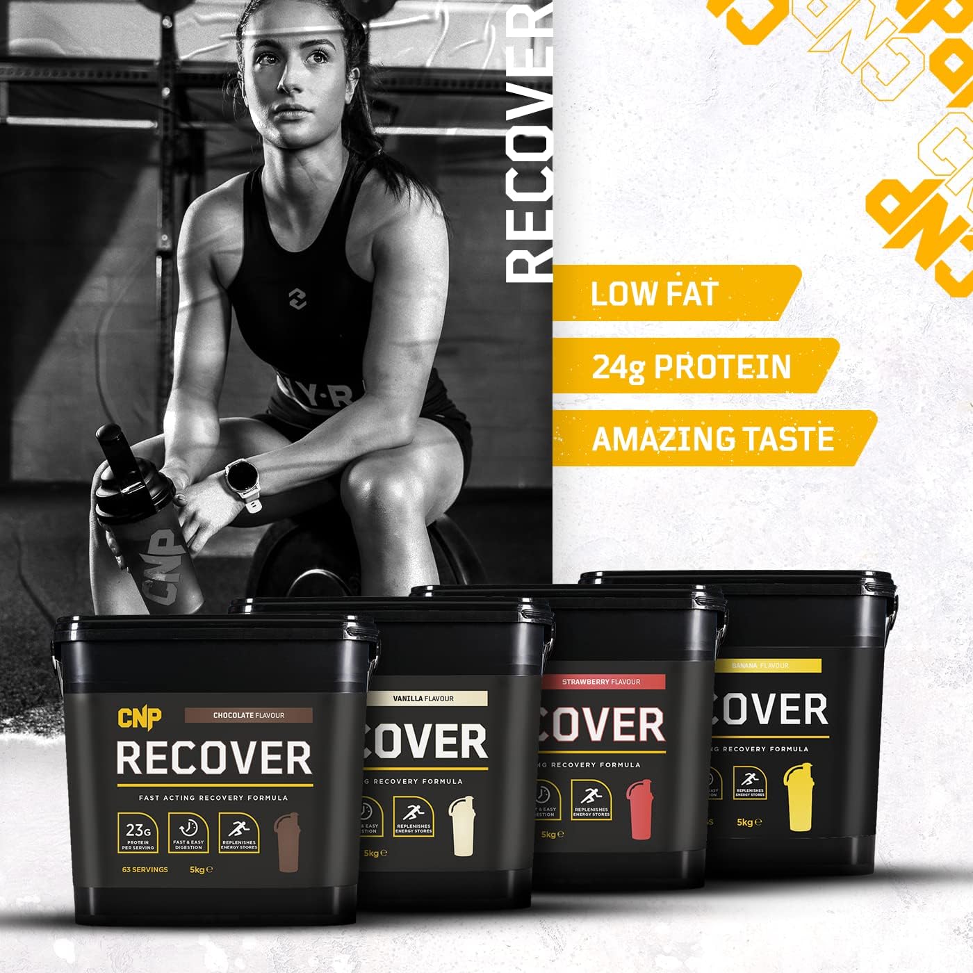 CNP Pro Recover Vanilla 5kg - Premium Post Workout Recovery Powder with High Protein & Carbs for Muscle Growth & Recovery | Ideal for Athletes & Gym Enthusiasts