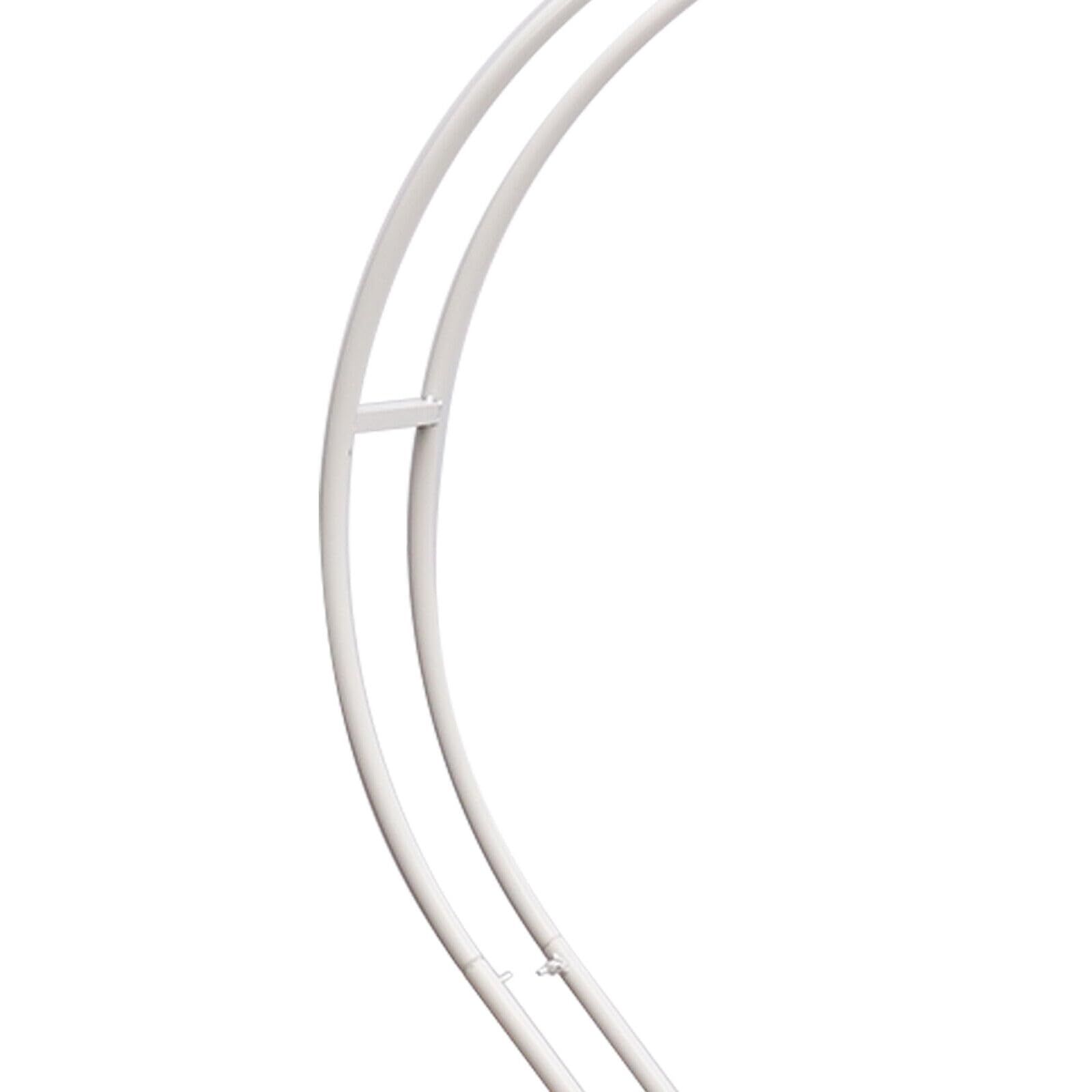 White Metal Heart Wedding Arch Stand - 6.7ft Rustproof Iron Backdrop for Outdoor Ceremony Decor, Balloon & Floral Arrangement - Perfect for Garden, Beach & Backyard Weddings