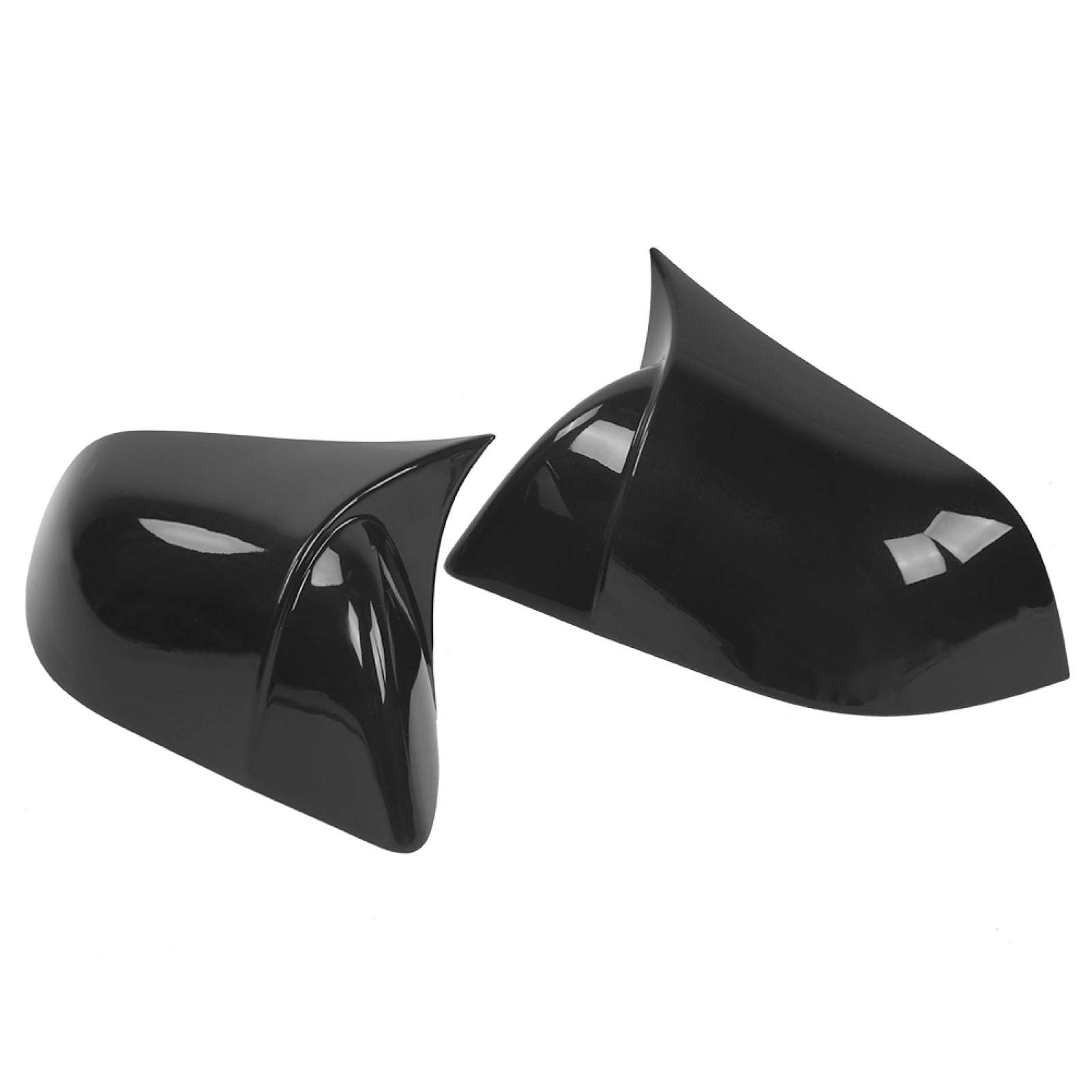 Glossy Black Car Side Mirror Caps - Rear View Mirror Cover & Wing Mirror Cover Set - Durable & Stylish Decorative Mirror Housing - Perfect for Sedans, SUVs & Trucks - Easy Installation & Weatherproof Protection