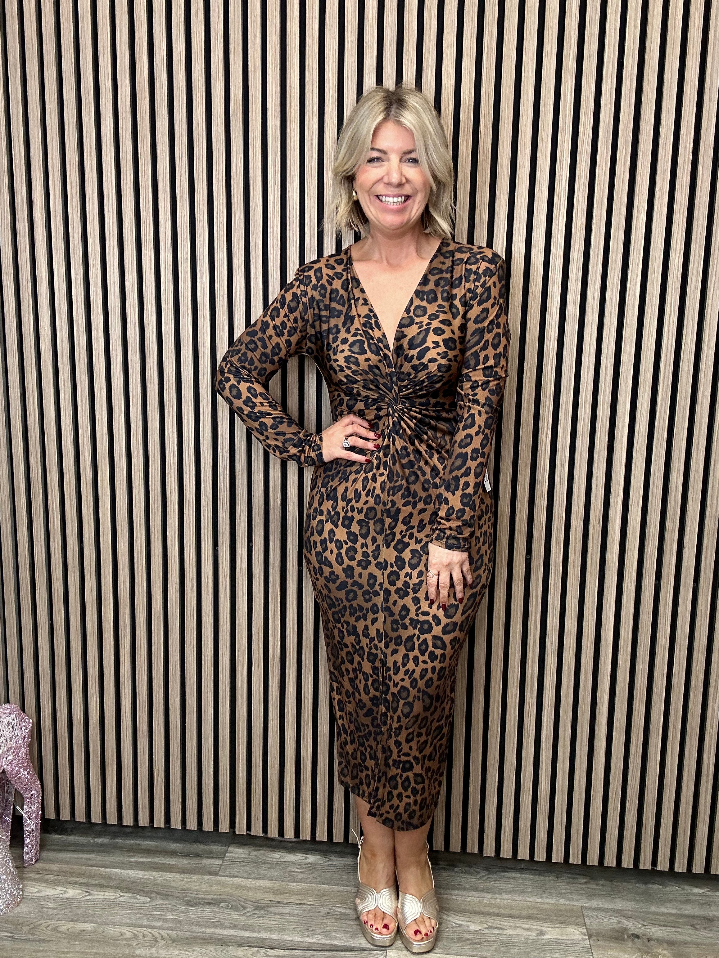 Leona Twist Maxi Dress - Leopard Print Women's Summer Casual Dress for Beach, Vacation & Party Wear