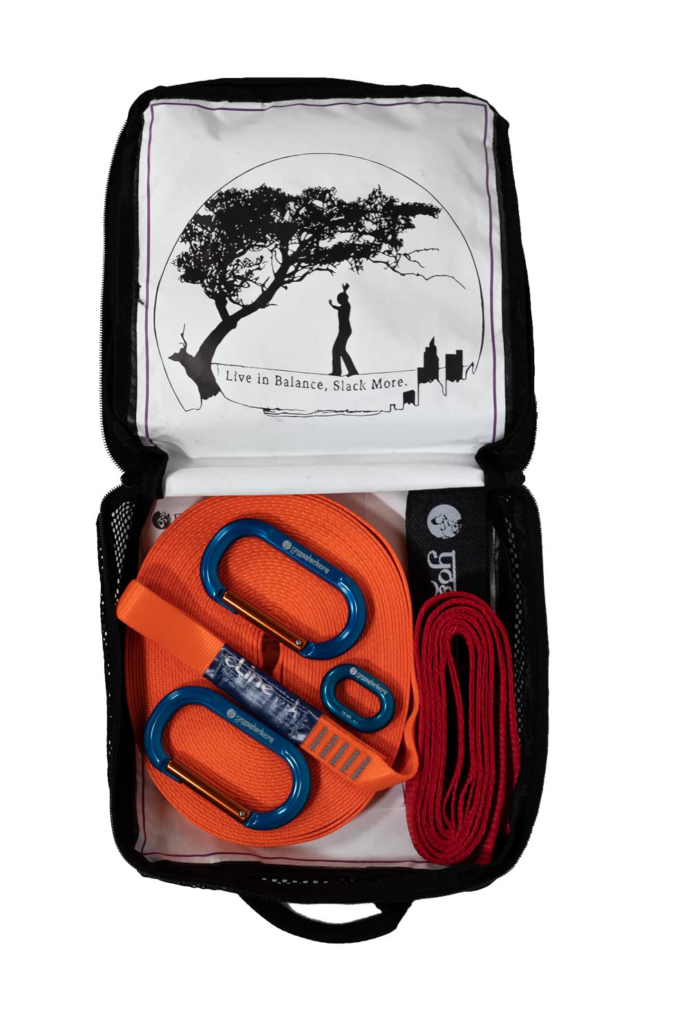 50ft Slackline Kit for Yoga & Balance Training - Includes Anchor Straps - Perfect for Backyard, Park & Outdoor Fitness Activities