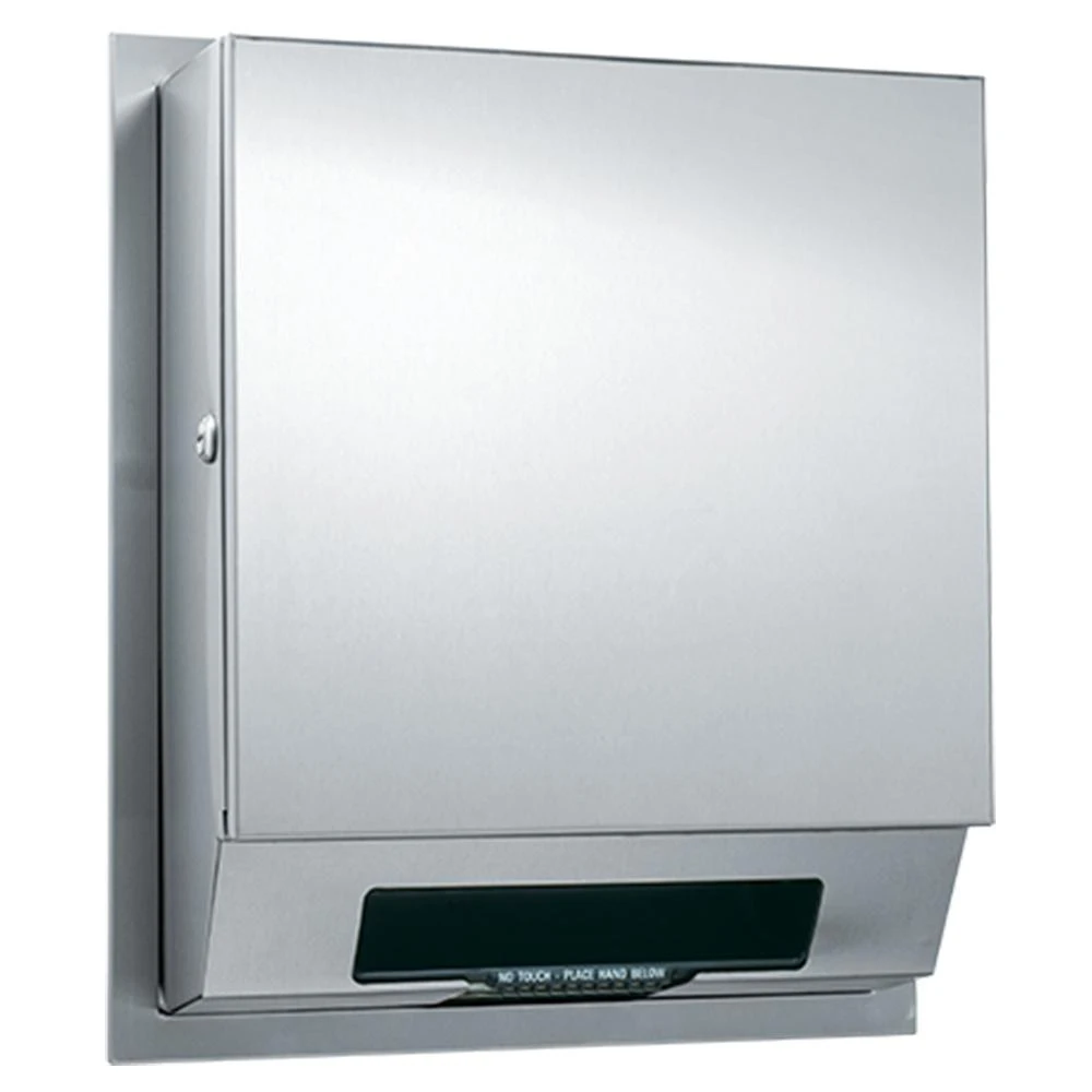 ASI 68523AC Simplicity Automatic Roll Paper Towel Dispenser - Surface Mounted Satin Finish for Restrooms, Kitchens & Commercial Use