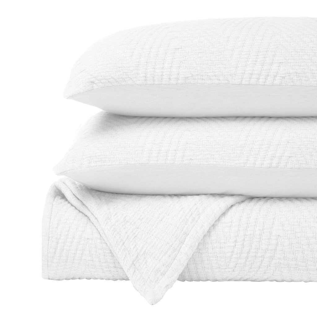 Premium Aswan Cotton Medium Weight Textured Modern Chevron Woven Coverlet - Soft & Breathable Bedspread for All-Season Comfort | Perfect for Master Bedroom, Guest Room & Cozy Home Decor