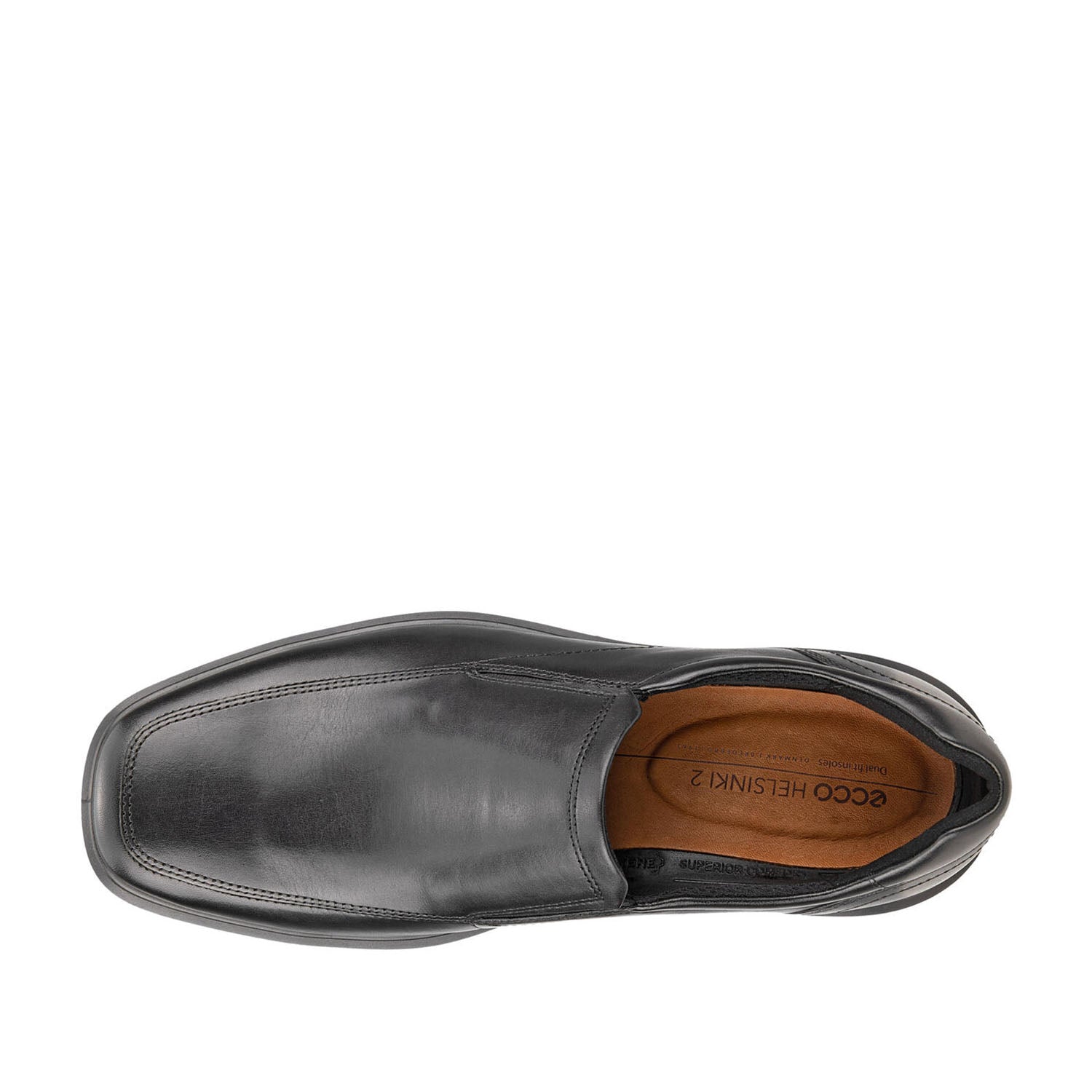 ECCO Men's Helsinki 2 Slip-On Loafers - Black Leather Comfortable Casual Shoes for Work, Office & Travel
