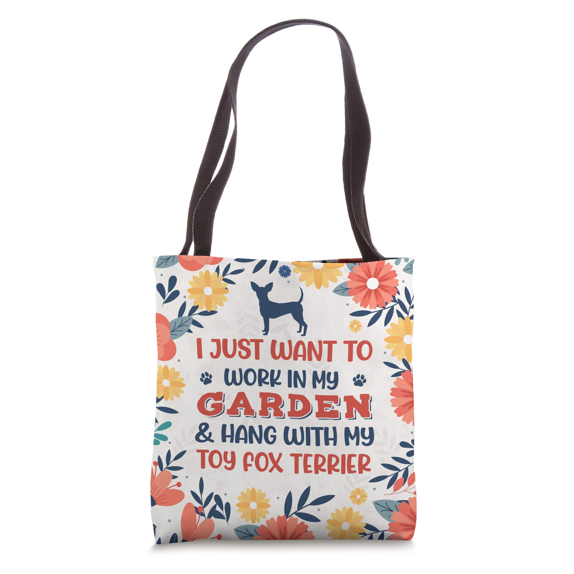 Fox Terrier Mom Tote Bag - Gardening Gift for Dog Lovers