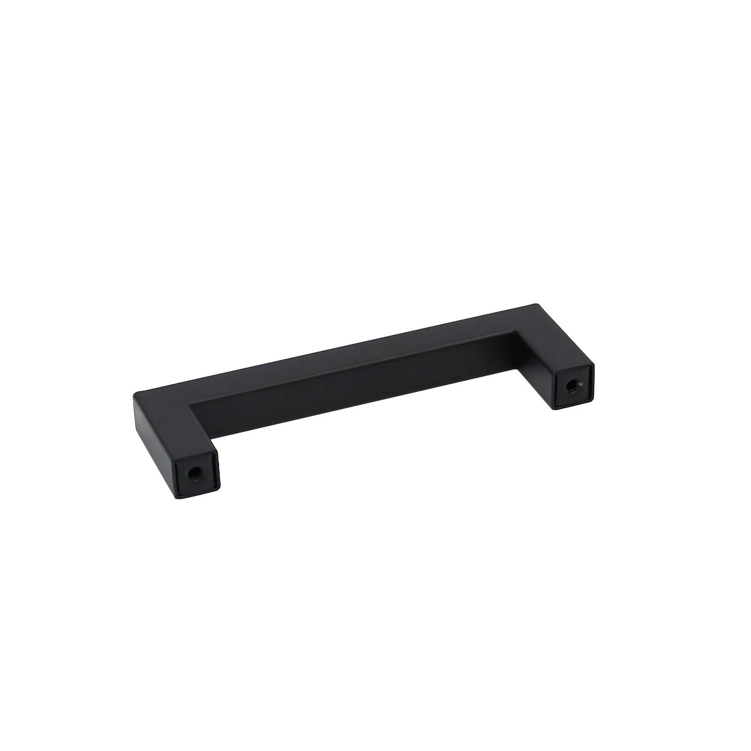 10 Pack Black Cabinet Pulls - Stainless Steel Drawer Handles 4-1/2 Inch Hole Centers - HDJ12BK - Perfect for Kitchen Cabinets, Bathroom Vanities & Furniture Drawers