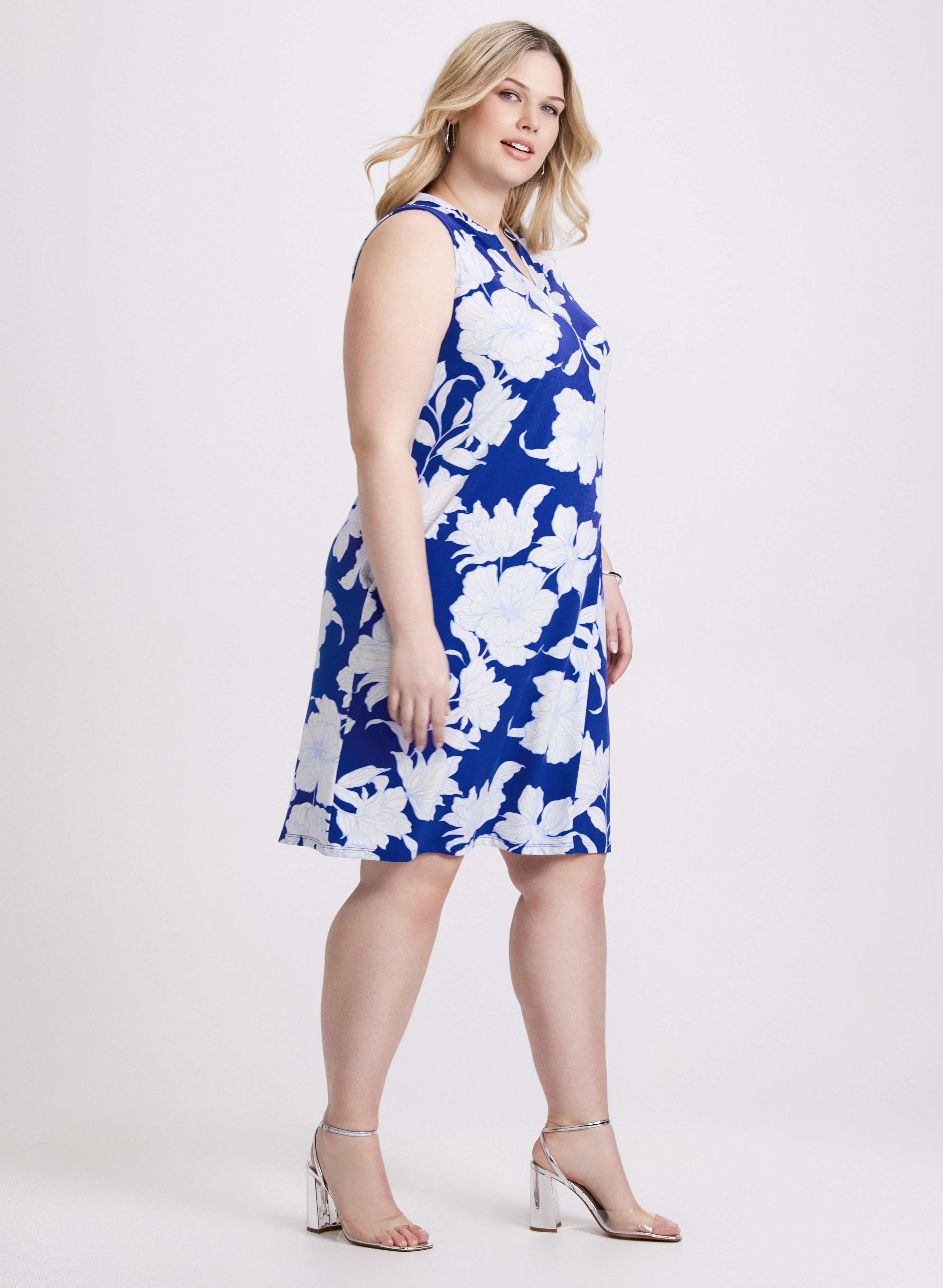 Floral Print Summer Dress for Women - Casual Flowy Day Dress with Pockets - Perfect for Brunch, Beach, and Outdoor Activities