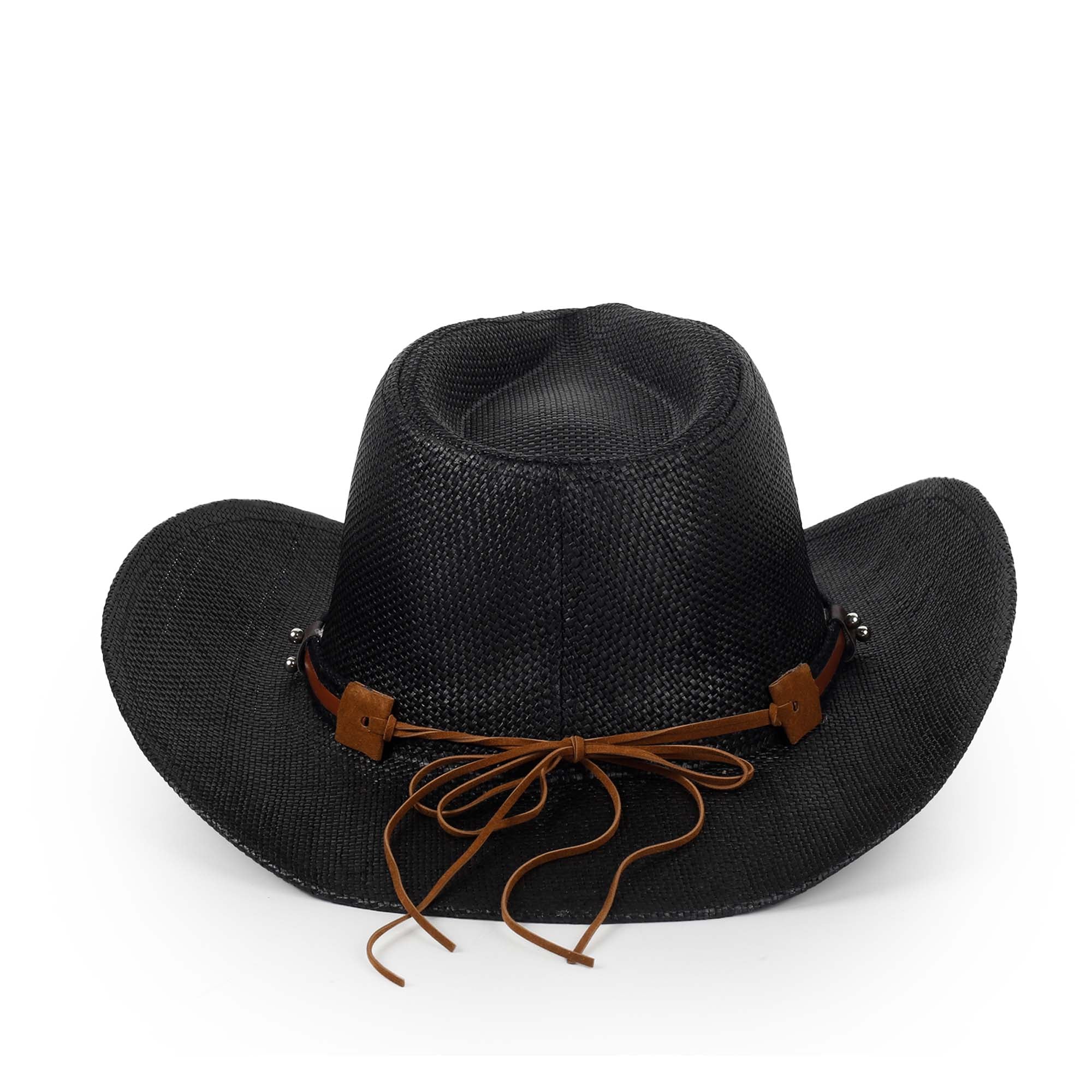 Stylish Black Cowboy Hat for Men & Women - Western Rodeo Hat for Country Music Festivals, Halloween Costumes & Outdoor Adventures