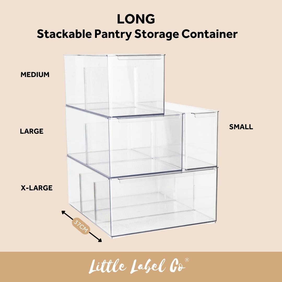 Stackable Pantry Storage Containers for Kitchen Organization - Large Airtight Food Storage Bins for Flour, Sugar, Rice & Dry Goods - Perfect for Pantry, Cabinet & Countertop Storage