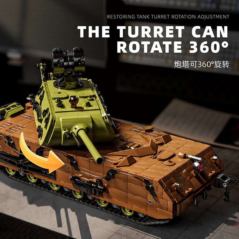 12GO 98002 Panzer VIII Maus Land Cruiser Version - 1/35 Scale German WWII Super Heavy Tank Model Kit for Collectors & Hobbyists - Perfect for Military History Displays & Wargaming Scenarios
