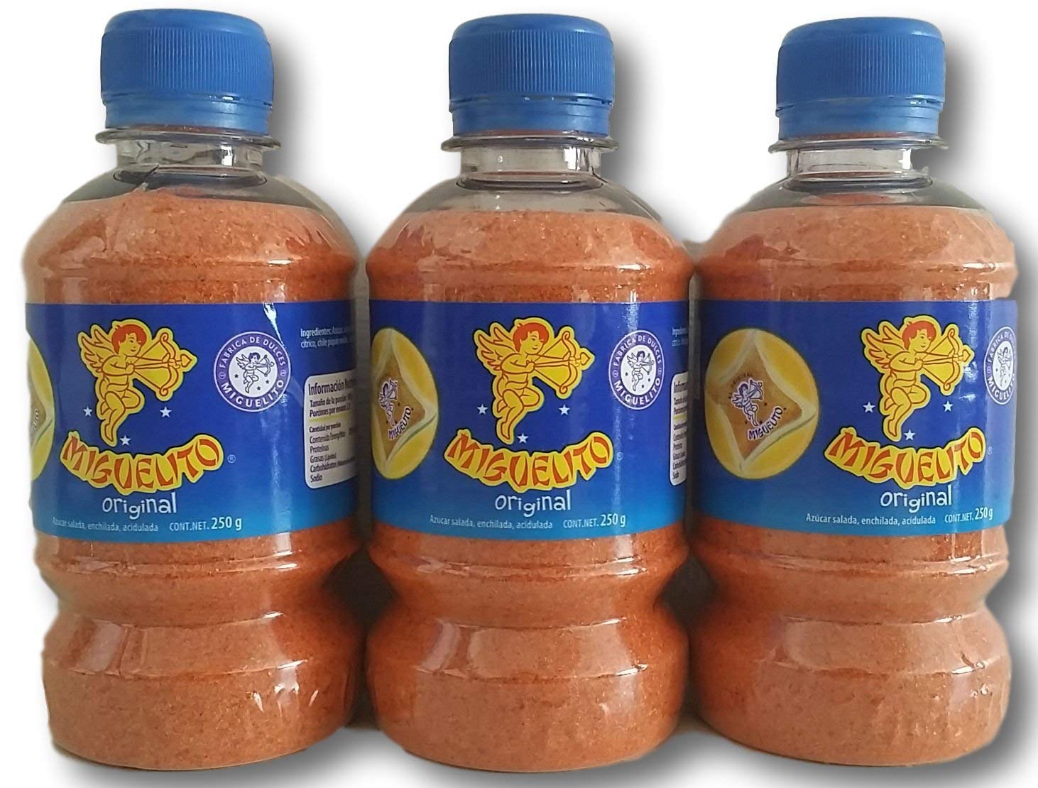 Miguelito El Original Mexican Candy Chili Powder - 3 Bottles (250g/8.8oz Each) | Authentic Mexican Spicy Candy for Snacking, Gift Giving & Party Favors