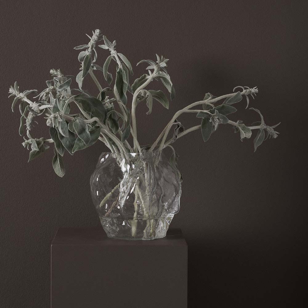 NEW WORKS Blaehr Large Clear Glass Vase - Elegant Home Decor for Living Room, Dining Table & Wedding Centerpieces