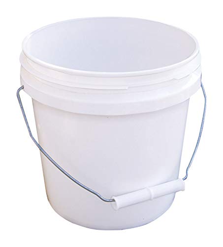 Encore 1898501 1 Gallon White Plastic Paint Pail - Case of 24 | Durable Paint Mixing & Storage Container for Professional Painters & DIY Projects