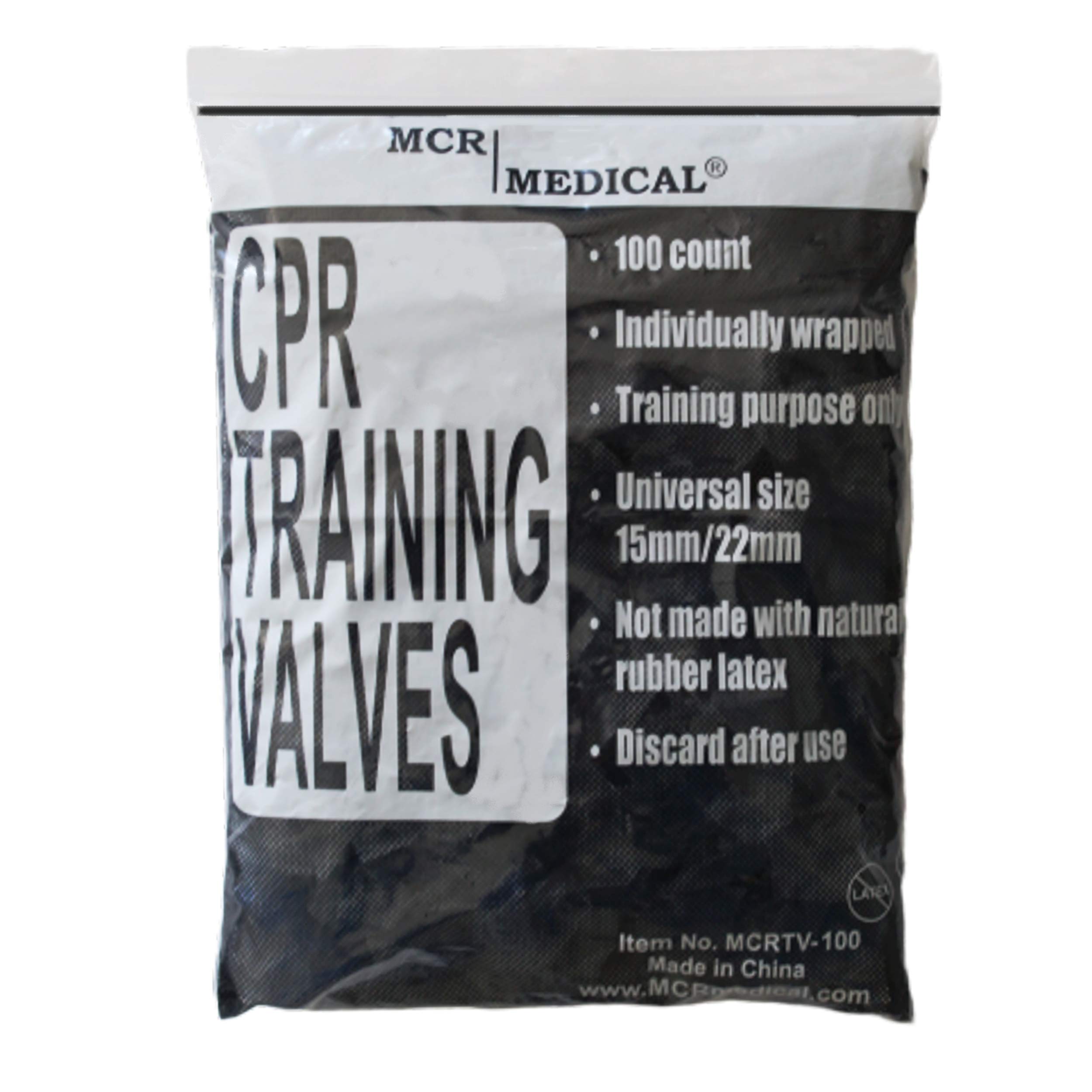 MCR Medical 10-Pack Adult/Child CPR Training Face Masks with 10 Free Valves - Emergency First Aid Kit for First Responders, Nurses & Home Safety (MCRTV-100)