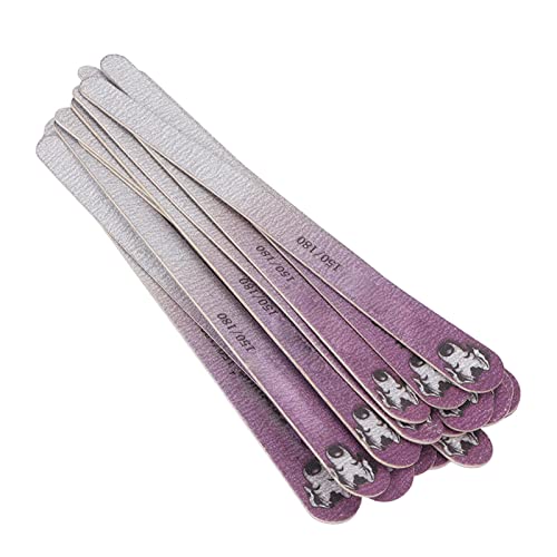 150/180 Grit Purple Nail File - Professional Manicure & Pedicure Tool for Home Salon, DIY Nail Care - Perfect for At-Home Nail Art, Gel Polish Prep & Natural Nail Shaping