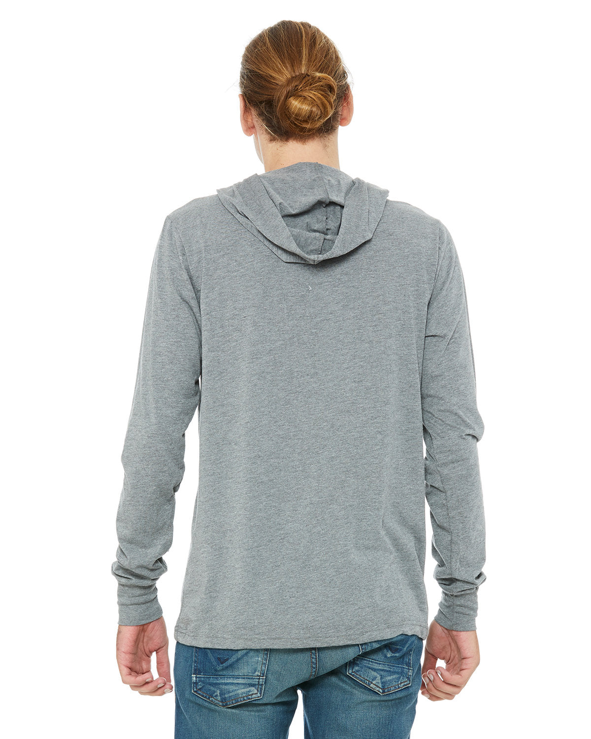 Bella + Canvas 3512 Unisex Jersey Long Sleeve Hoodie - Soft Cotton Pullover for Men & Women - Perfect for Casual Wear, Gym, and Outdoor Activities