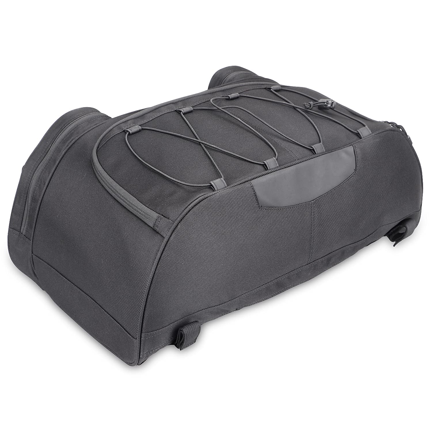 Waterproof Motorcycle Luggage Bag - Heavy Duty Travel Trunk with Rack for Harley Touring, Road King, Electra Glide & Tri Glide - Ideal for Long Distance Rides, Road Trips & Daily Commuting (Black)