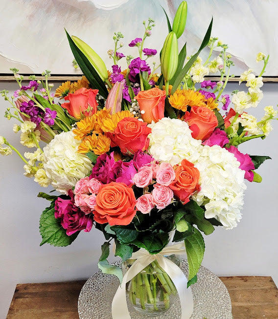 Luxury Fall Vase Bouquet - Colorful Floral Arrangement for Home Decor, Wedding Centerpieces & Seasonal Table Decorations