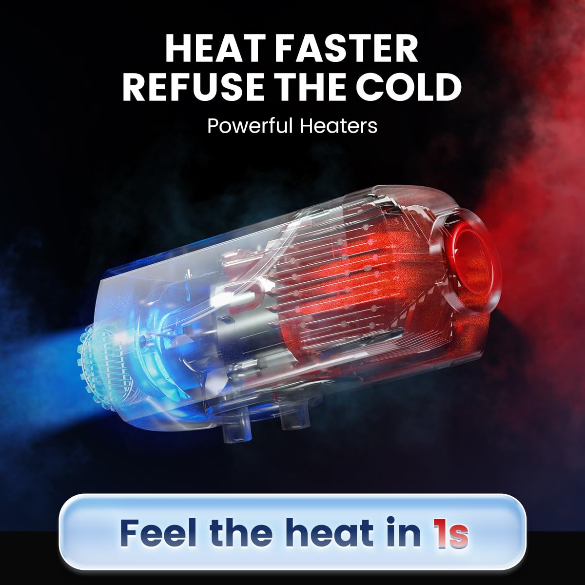 HCALORY 8KW Diesel Heater with Remote Control & LCD Display - 12V Portable Diesel Air Heater for Cars, Trucks, Garages, Boats, RVs & Trailers | Automatic Temperature Adjustment & 10L Fuel Tank | Perfect for Winter Camping, Road Trips & Off-Grid Heating