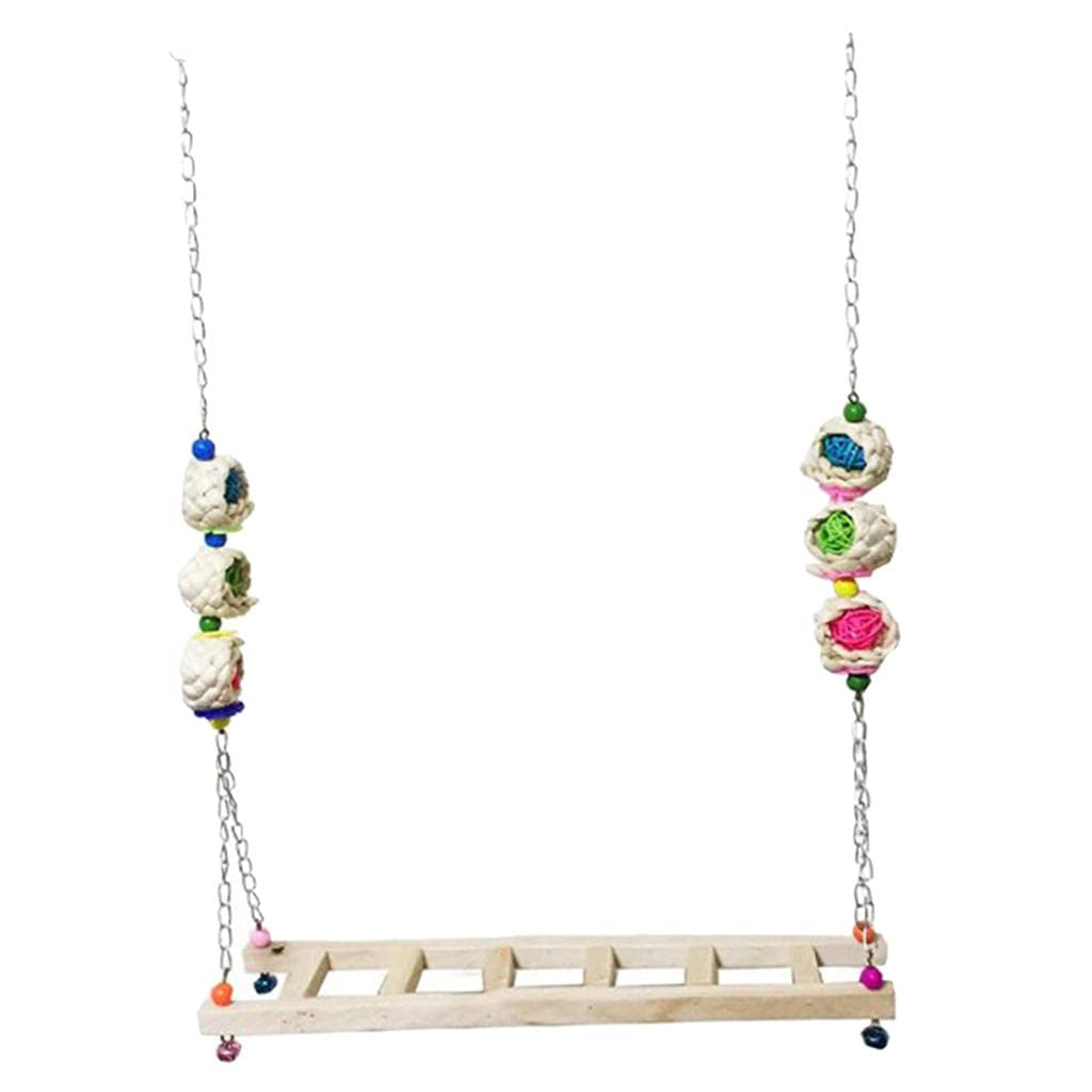 FAKEME Large Chicken Ladder Swing for Parrots & Poultry - Durable Bird Perch, Fun Balance Toy for Hens, Roosters & Chicks - Perfect for Chicken Coops, Aviaries & Backyard Play
