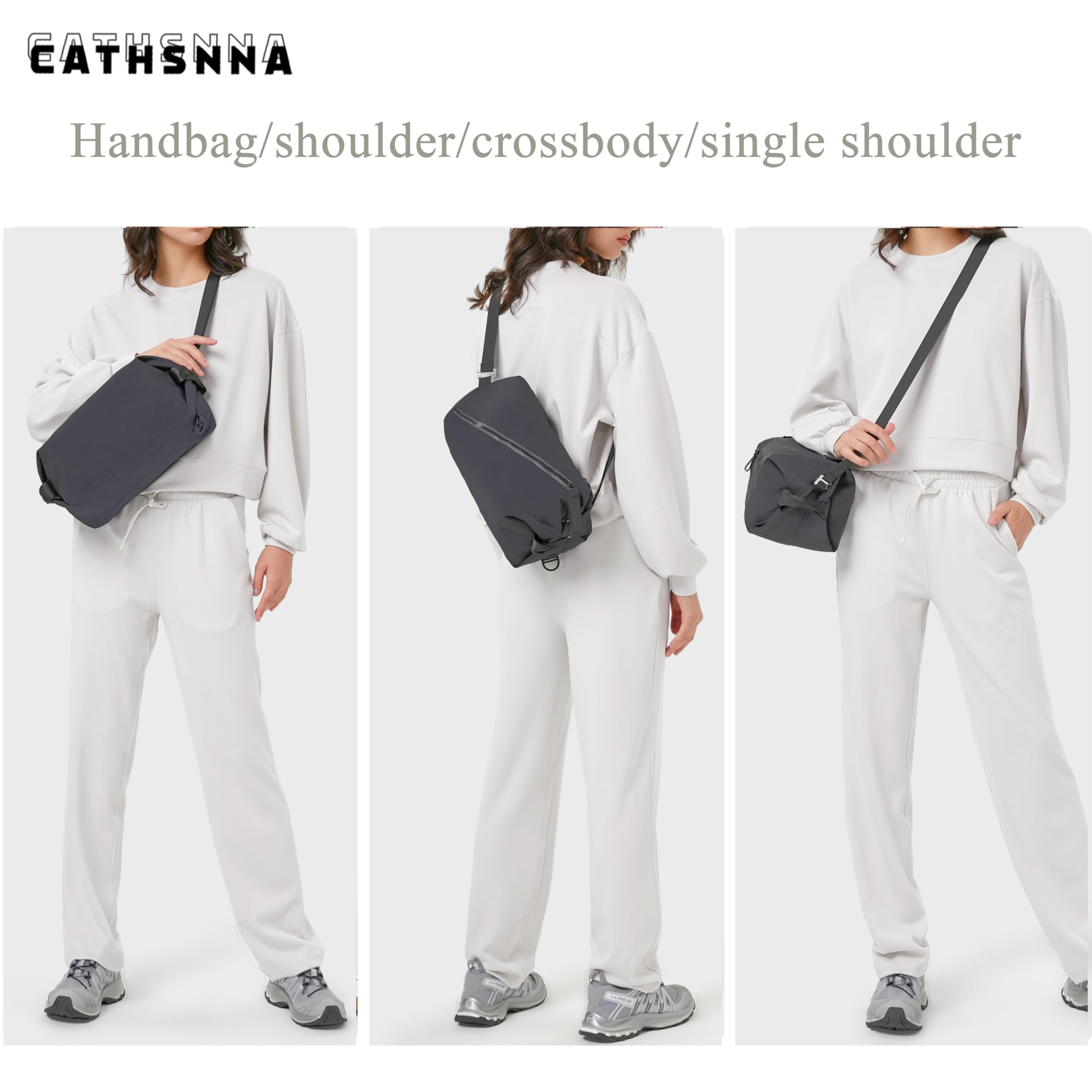Lightweight Crossbody Gym Bag for Women & Men - 3-in-1 Sports Duffel with Yoga Mat Holder - Perfect for Workout, Fitness, Travel & Everyday Use | Water-Resistant & Multi-Pocket Design