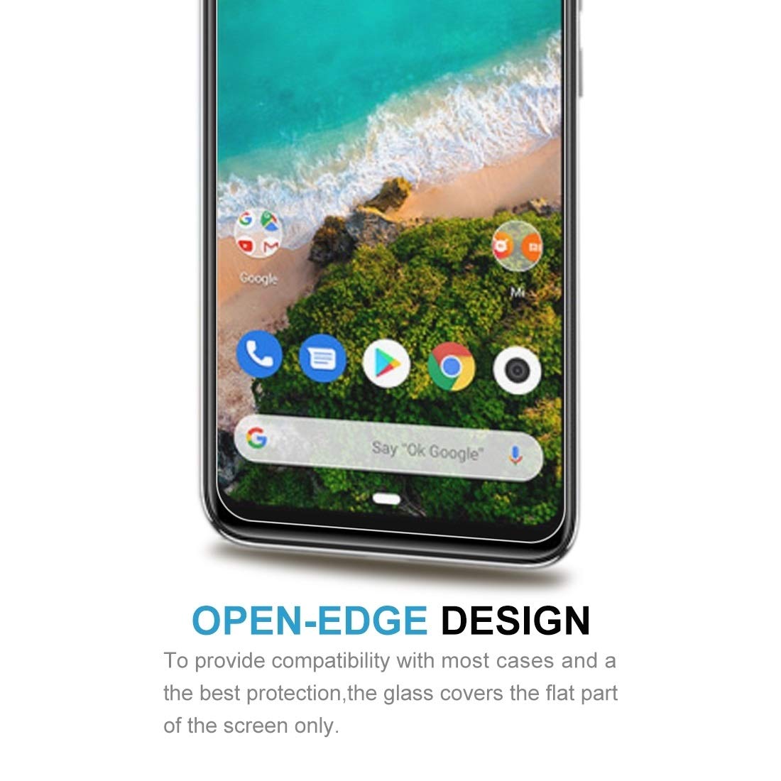 Xiaomi Mi A3 Tempered Glass Screen Protector - 50 Pack Half-Screen Transparent HD Clear Film | Anti-Scratch & Bubble-Free | Perfect for Daily Use, Gaming & Work