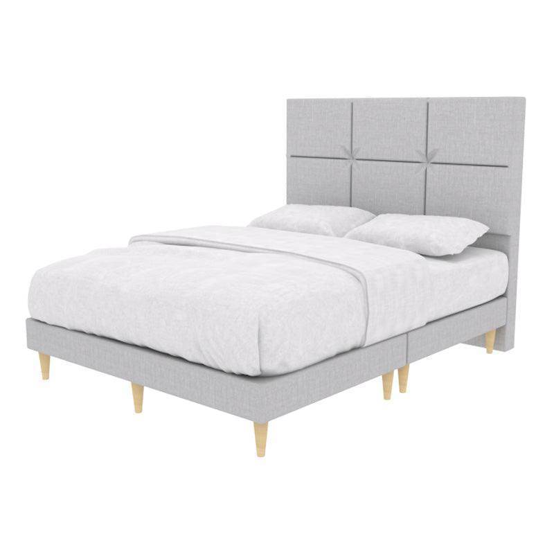 Jarvis Fabric Bed Frame - Queen Size, Sturdy & Pet Friendly Upholstered Platform Bed with Noise-Free Support - Perfect for Modern Bedrooms & Pet Owners