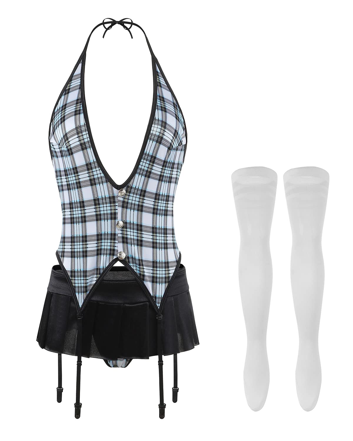 Sexy Cheerleader Costume for Women - School Girl Outfit with Lingerie for Cosplay & Halloween | Perfect for Roleplay, Parties & Adult Costume Events