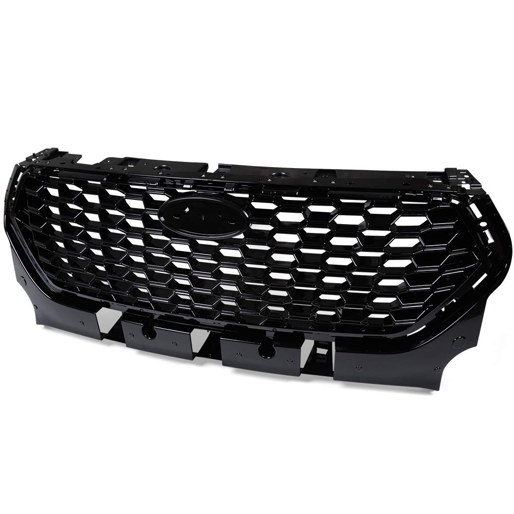 Black Honeycomb Front Bumper Grille for 2017-2019 Ford Escape/Kuga - Sporty Upgrade for Off-Road & City Driving