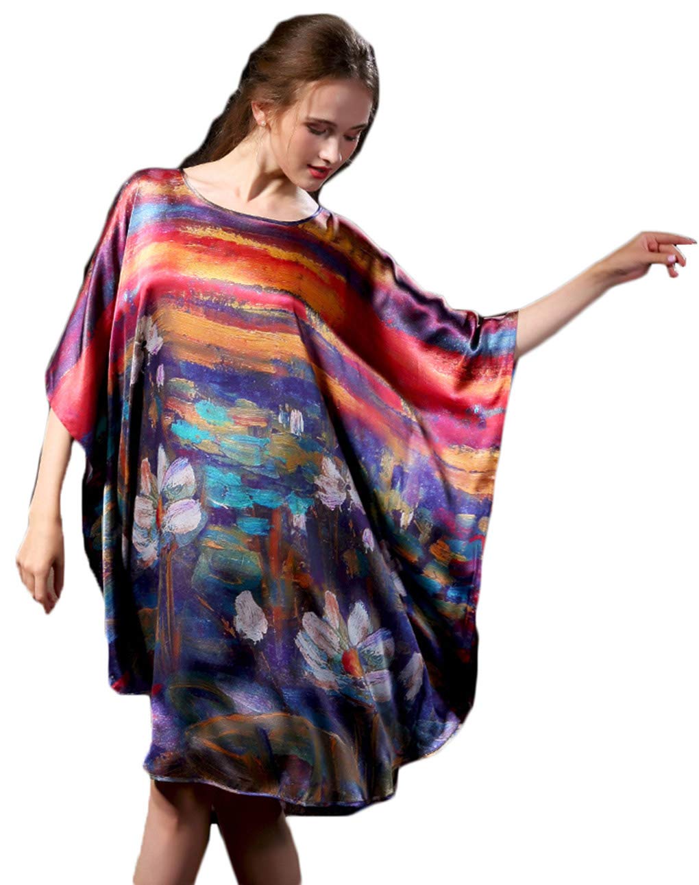 Grace Silk 100% Pure Mulberry Silk Nightgown for Women - Soft Luxury Sleepwear for Comfortable Nights & Relaxing Evenings