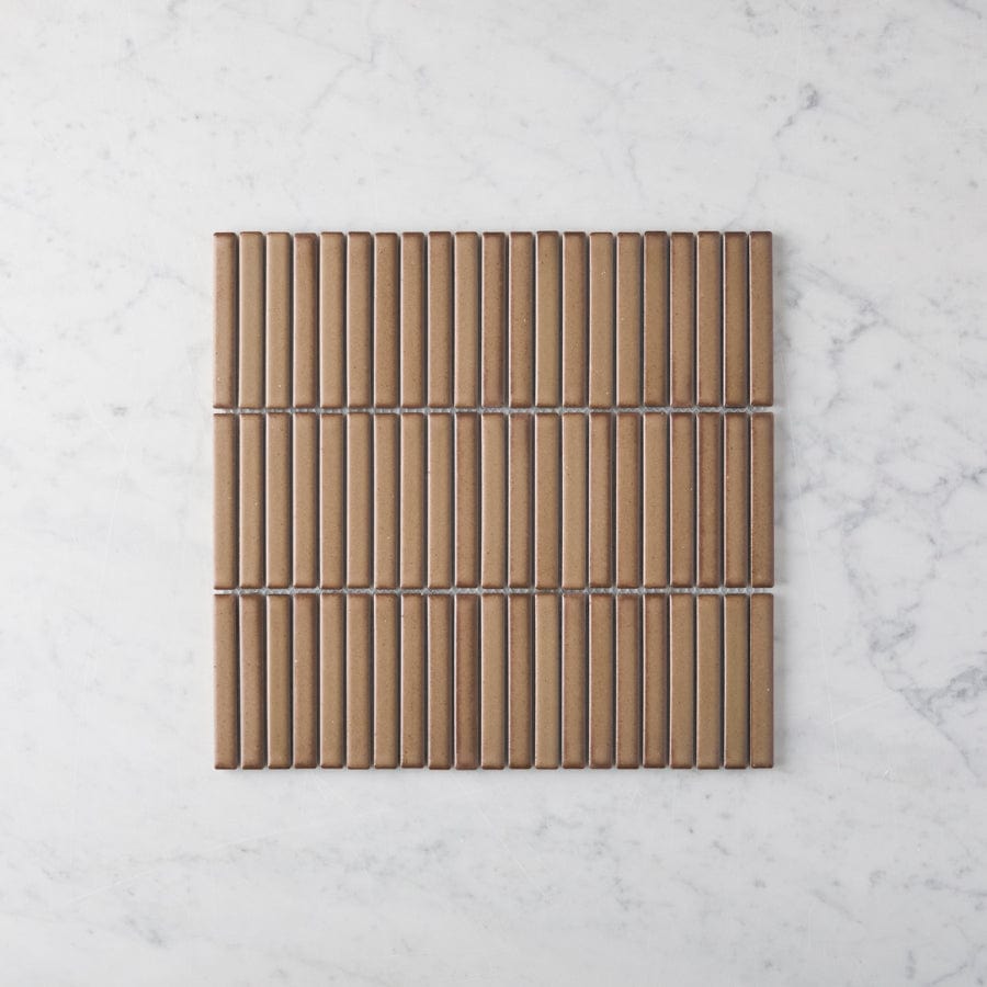 Coogee Antique Brown Matte Kit Kat Mosaic Tile - Premium Ceramic Wall & Floor Tiles for Kitchen Backsplash, Bathroom, and Shower Renovation